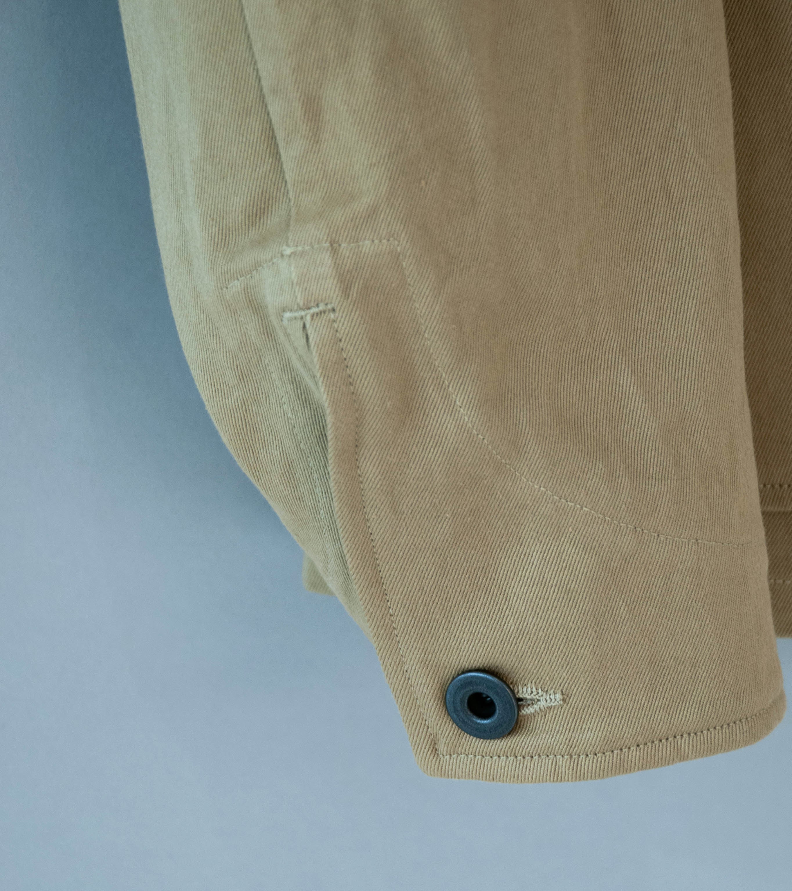 Evan Kinori 'Three Pocket Jacket' (Khaki Natural Gallnut Dye Cotton Washi Twill) - Image 5