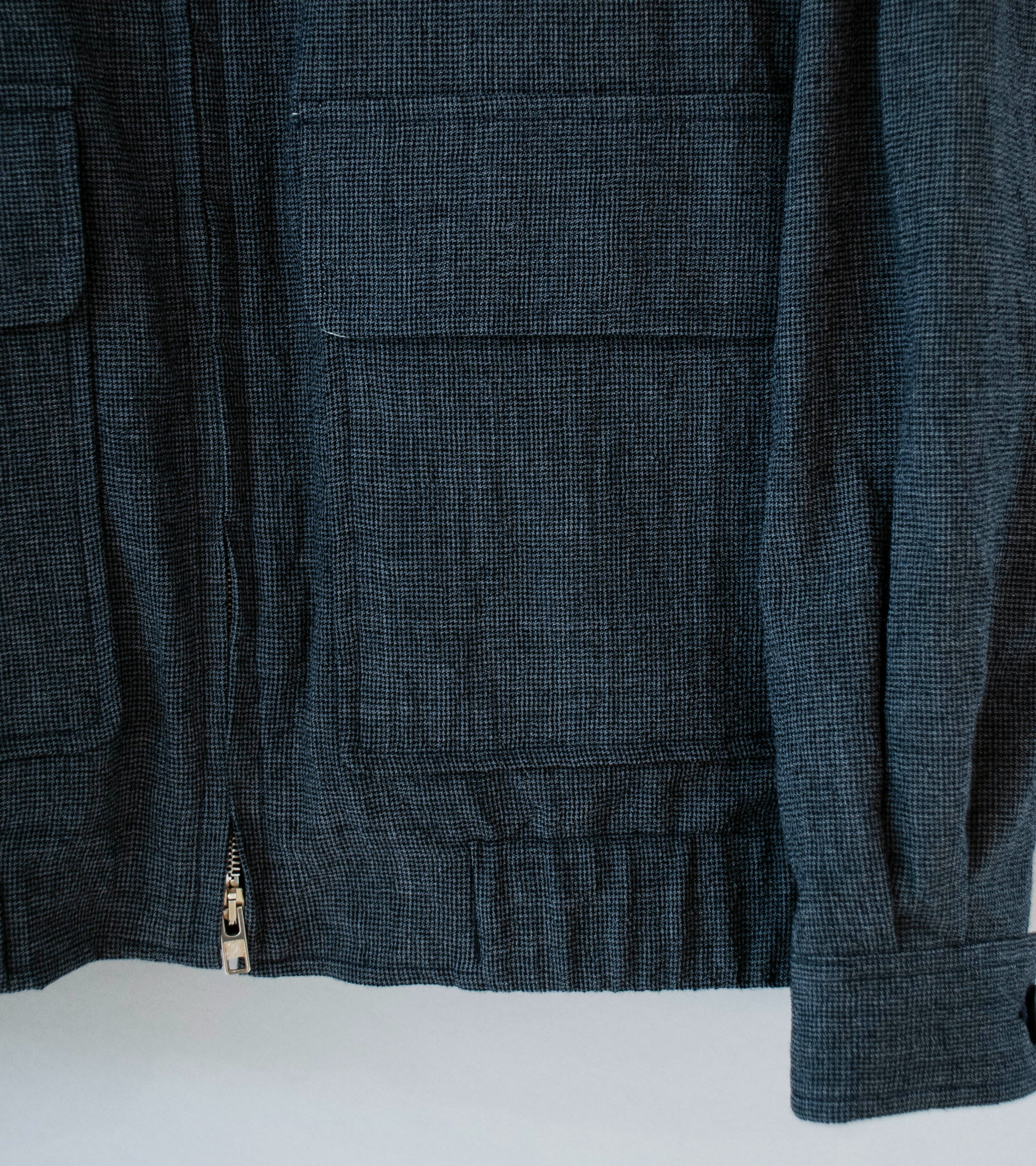 Evan Kinori 'Zip Jacket Two' (Charcoal Black Wool Puppytooth) - Image 3