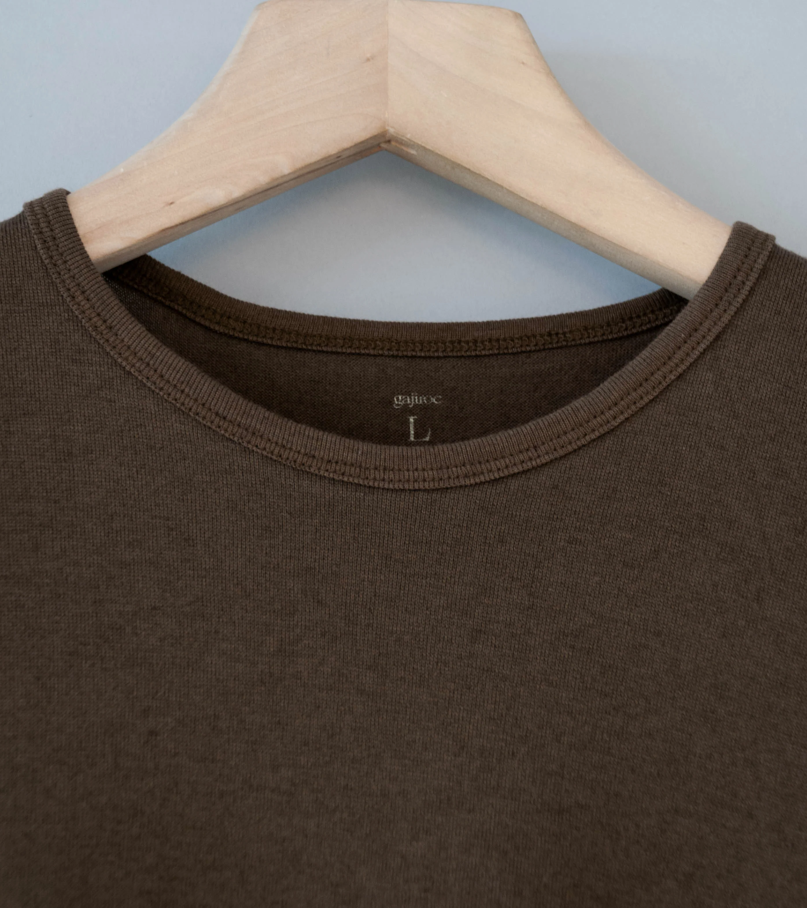 Gajiroc 'Cotton Cashmere T-Shirt' (Brown) - Image 3