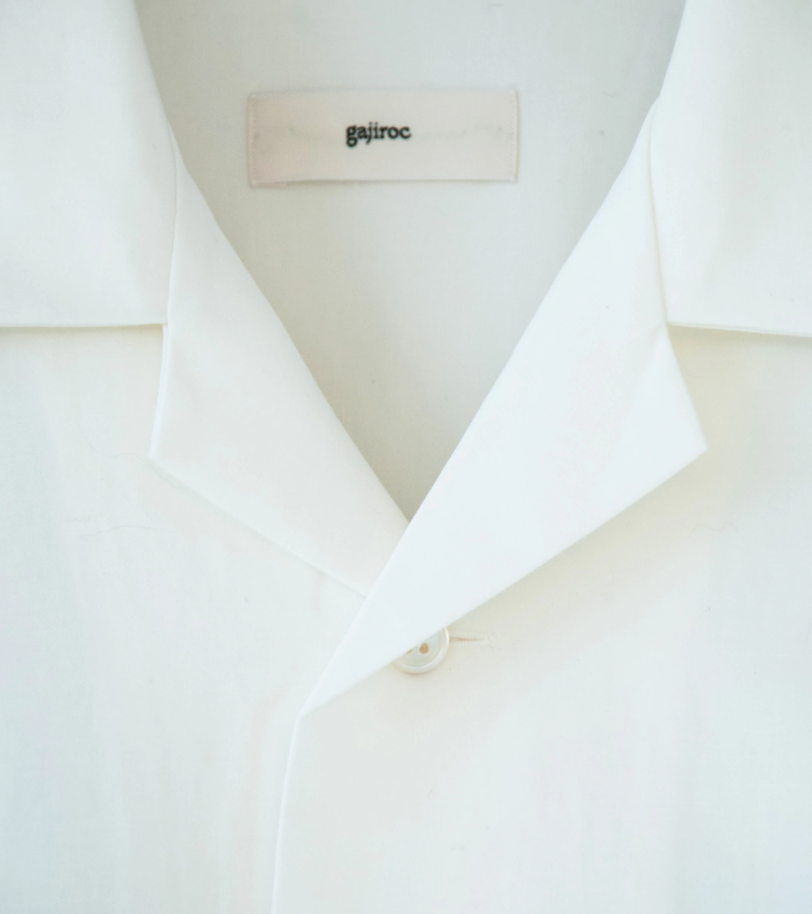 Gajiroc 'Cotton Linen Silk Open Collar Shirt' (Undyed) - Image 6