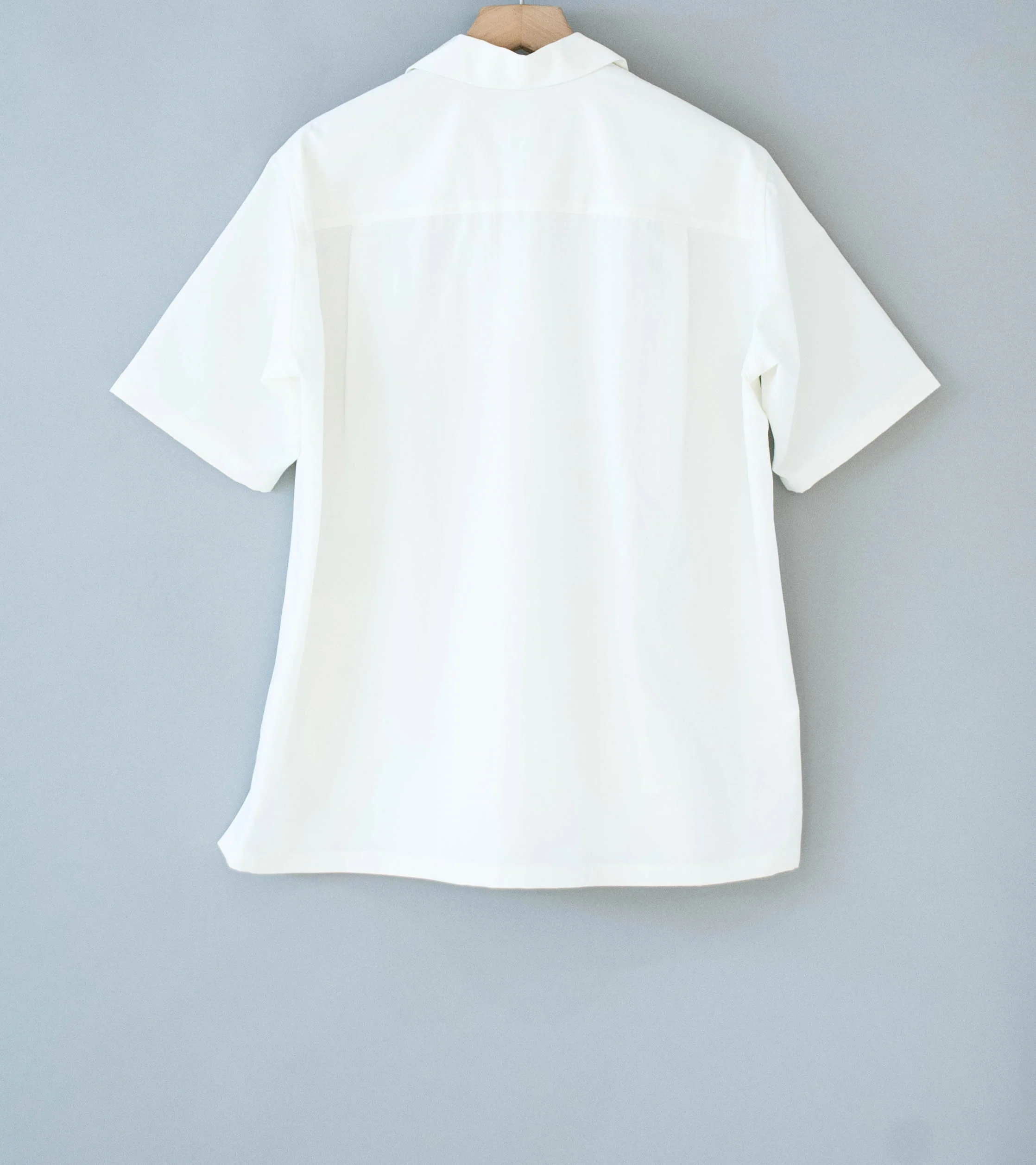 Gajiroc 'Cotton Linen Silk Open Collar Shirt' (Undyed) - Image 7