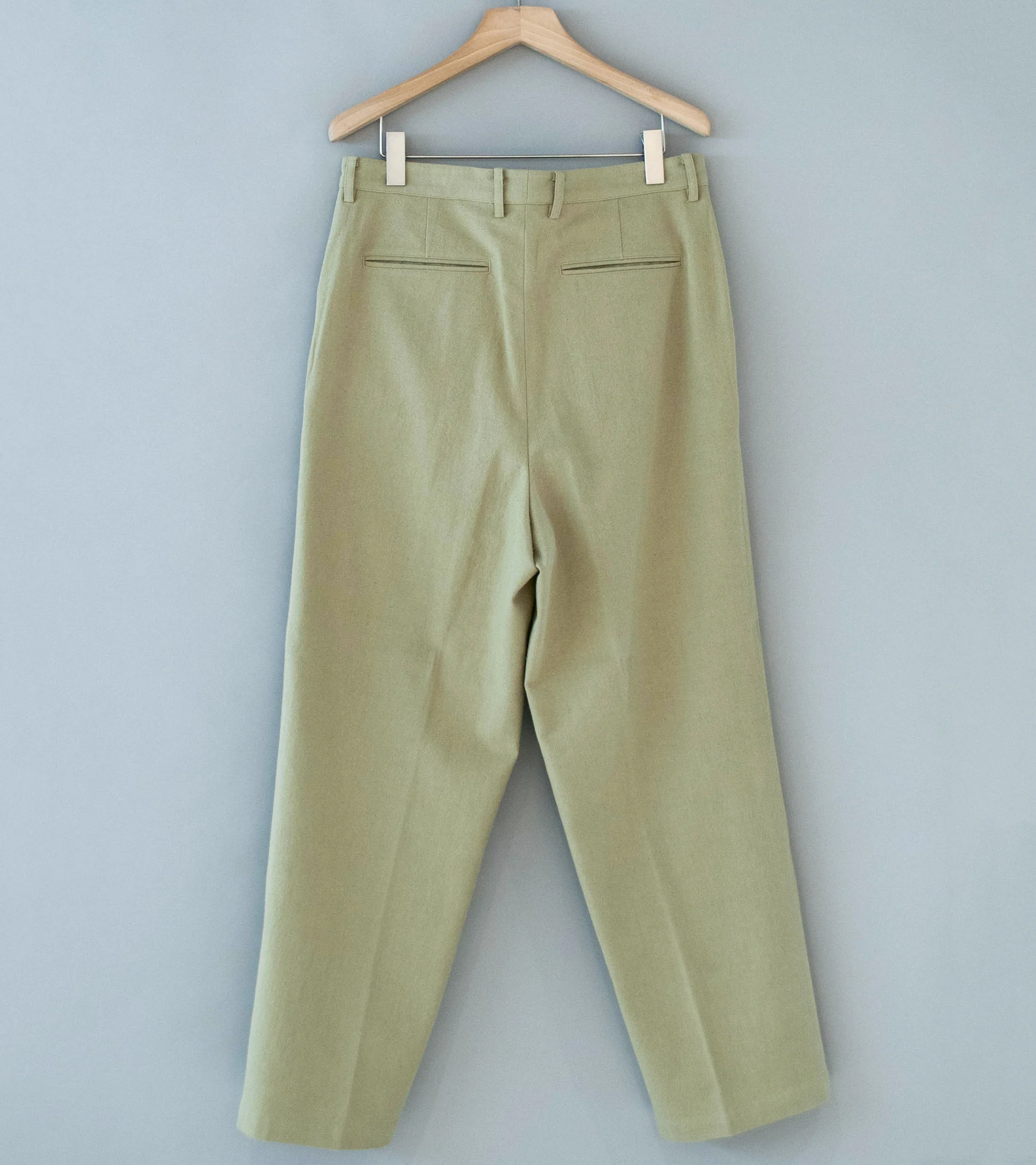 Gajiroc 'Cotton Silk Nep Twill Flat Front Pants' (Beige) - Image 5