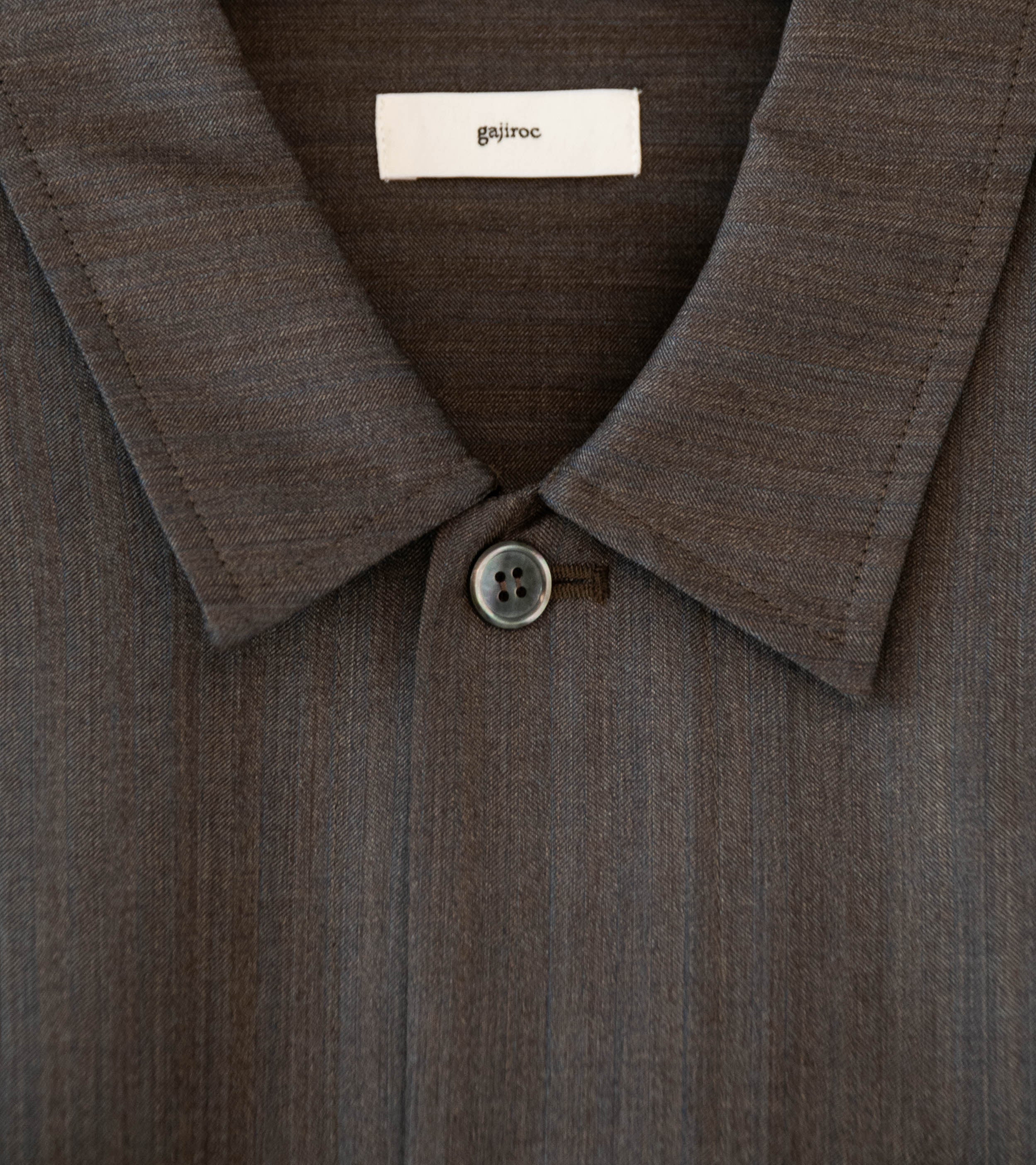 Gajiroc 'Wool Silk Three Pocket Shirt Jacket' (Taupe) - Image 6