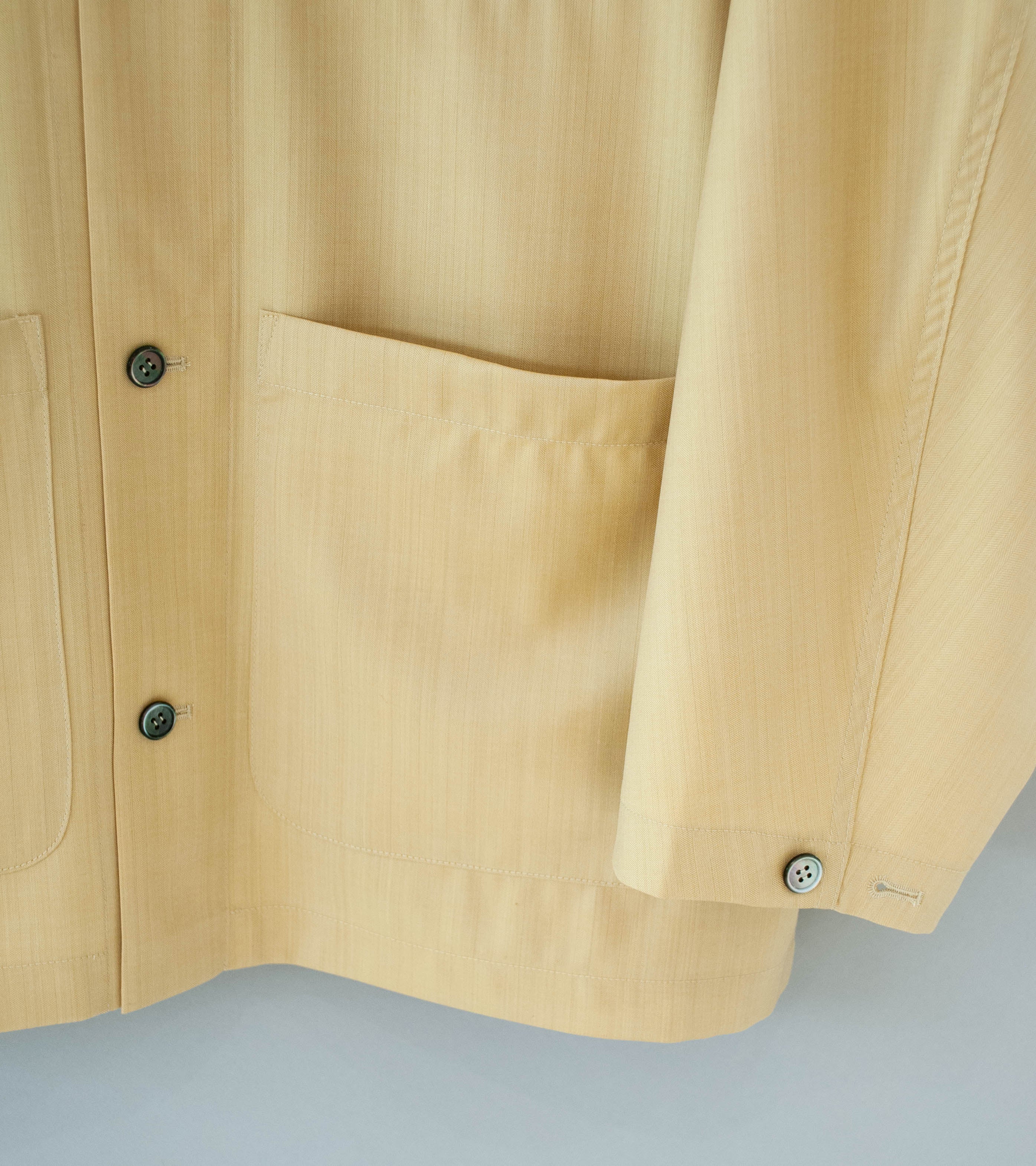 Gajiroc 'Wool Silk Three Pocket Shirt Jacket' (Yellow) - Image 4