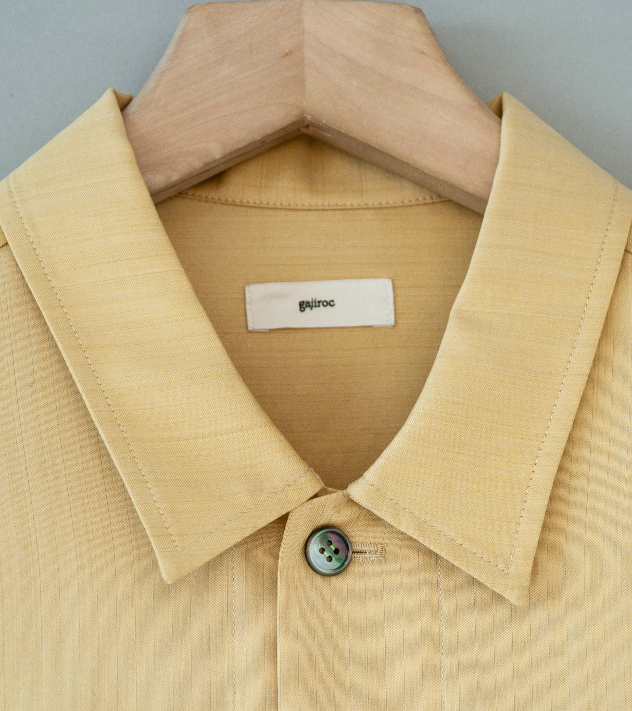 Gajiroc 'Wool Silk Three Pocket Shirt Jacket' (Yellow) - Image 6