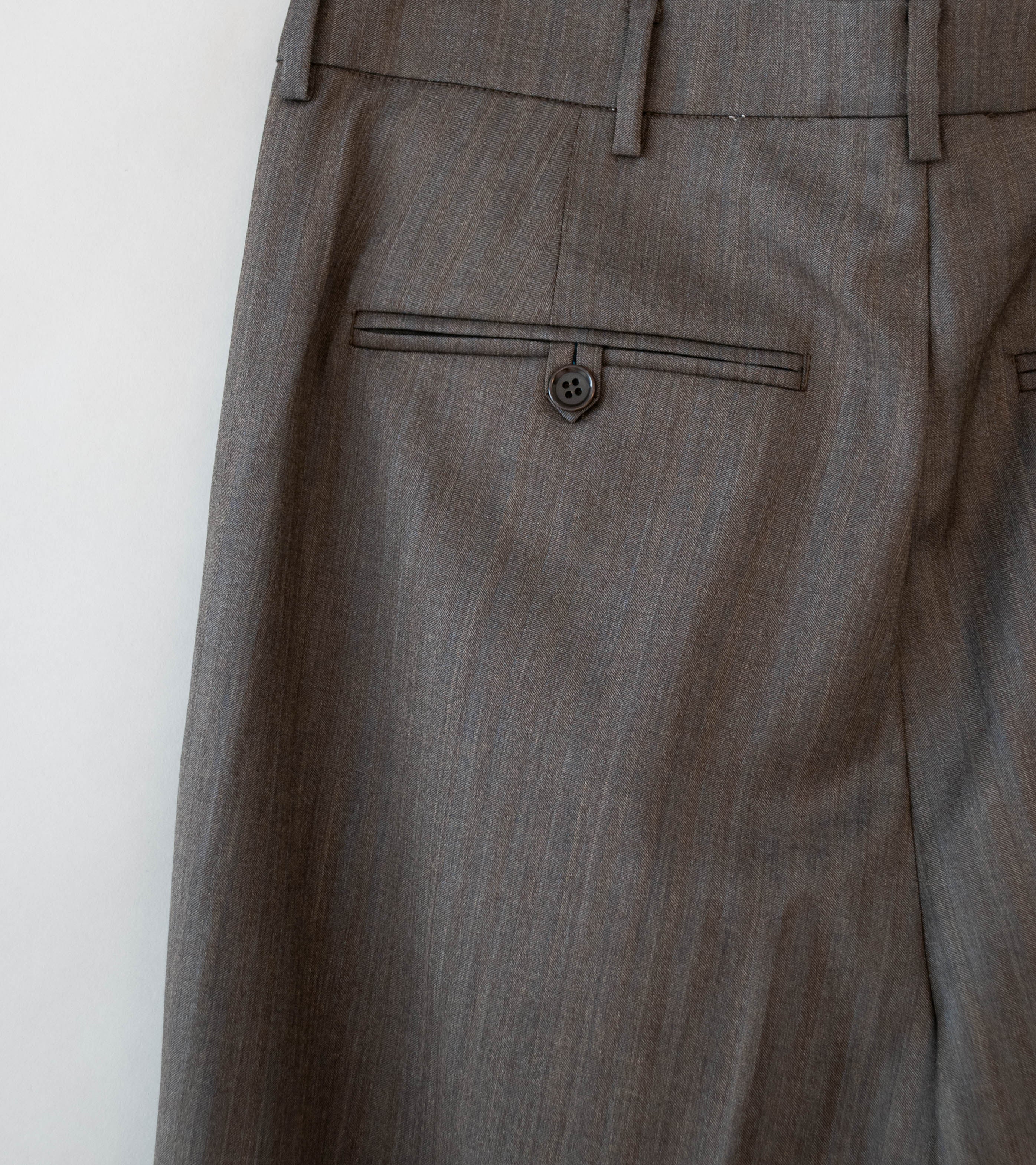Gajiroc 'Wool Silk Two Pleated Trousers' (Taupe) - Image 5