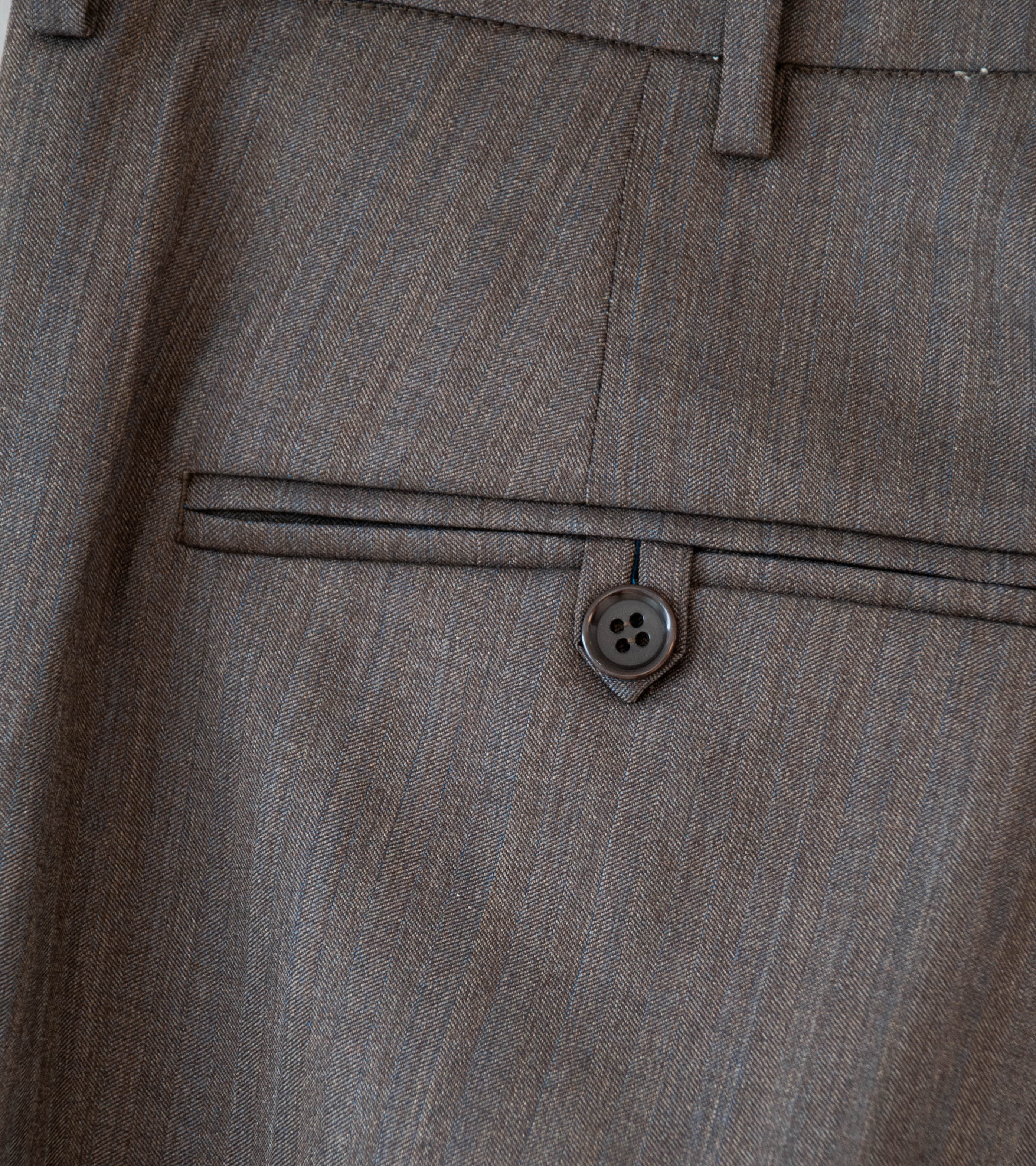 Gajiroc 'Wool Silk Two Pleated Trousers' (Taupe) - Image 6