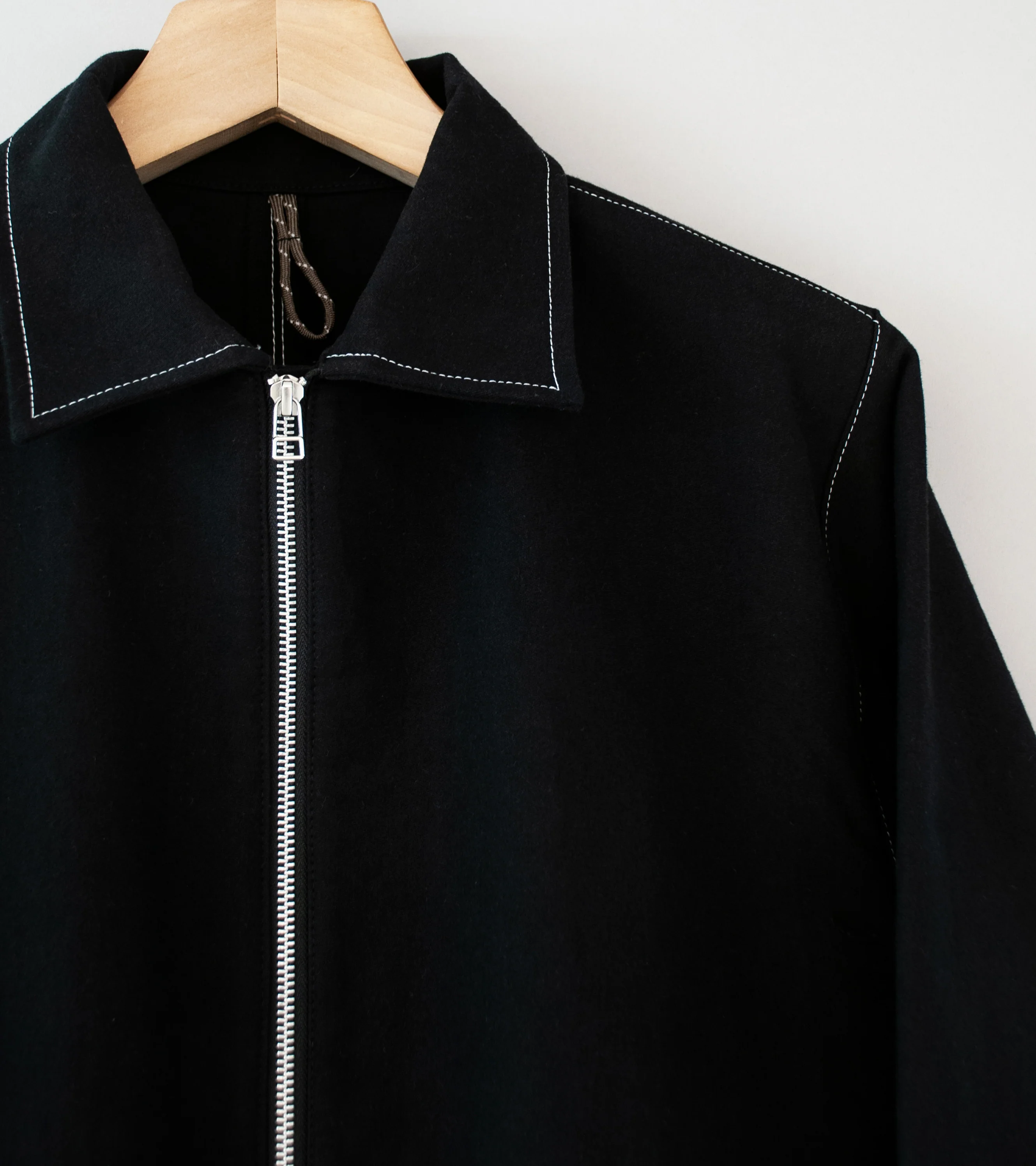 GILDA 'Jacket #1' (Black Moleskin w/ Contrast Stitching) - Image 5