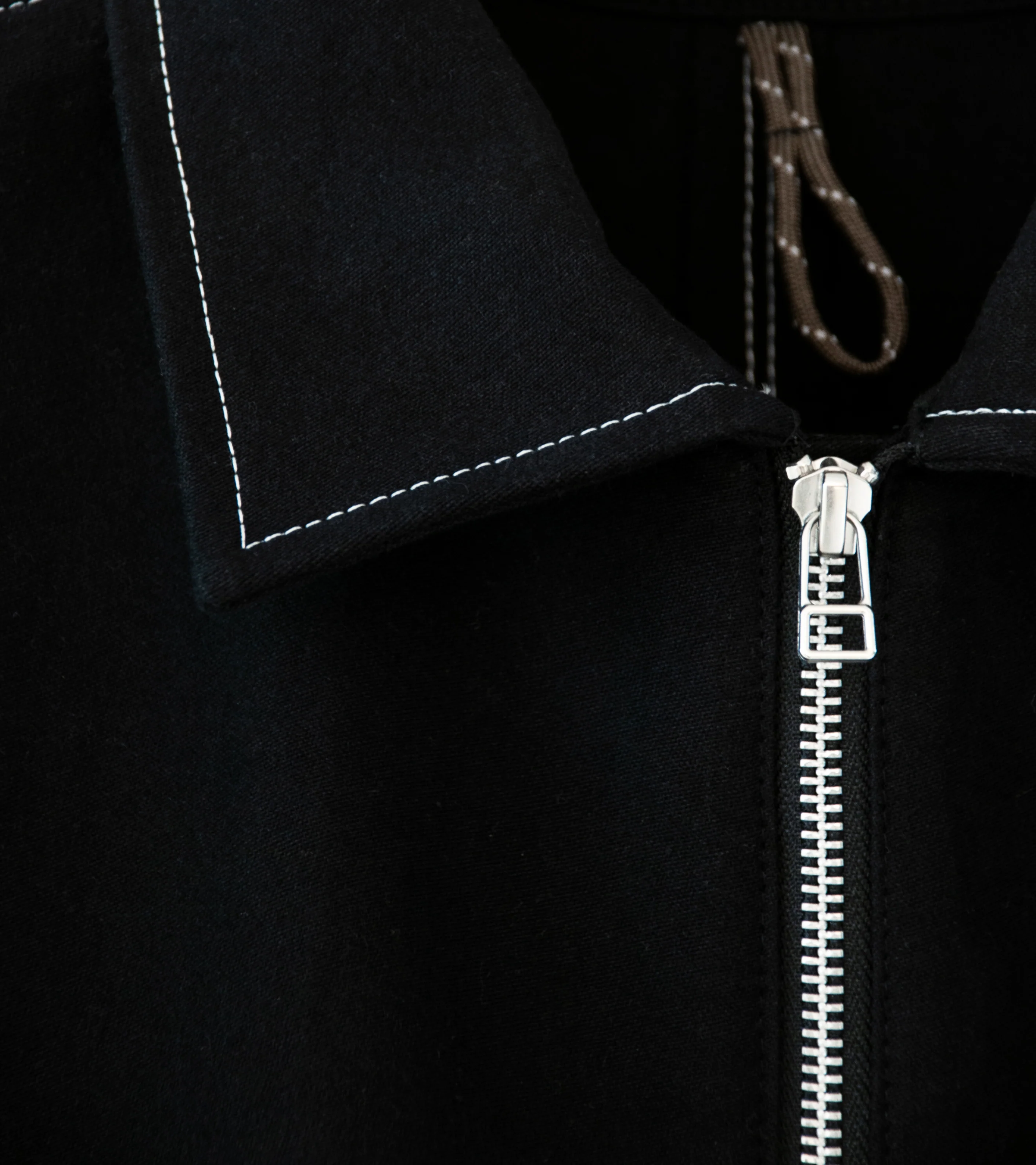 GILDA 'Jacket #1' (Black Moleskin w/ Contrast Stitching) - Image 7