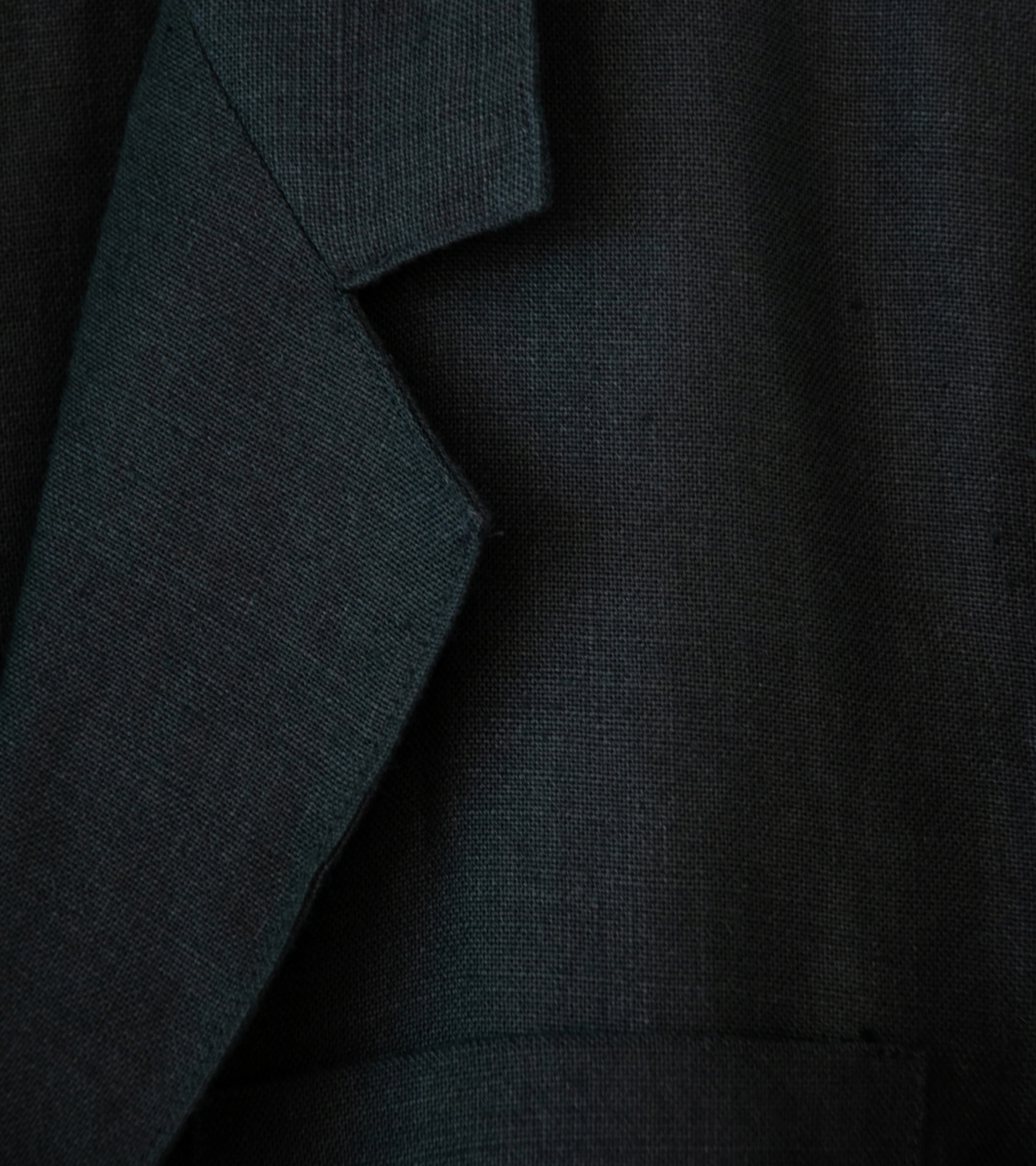 James Coward 'Carry On Jacket' (Black Welterweight Belgian Linen) - Image 3