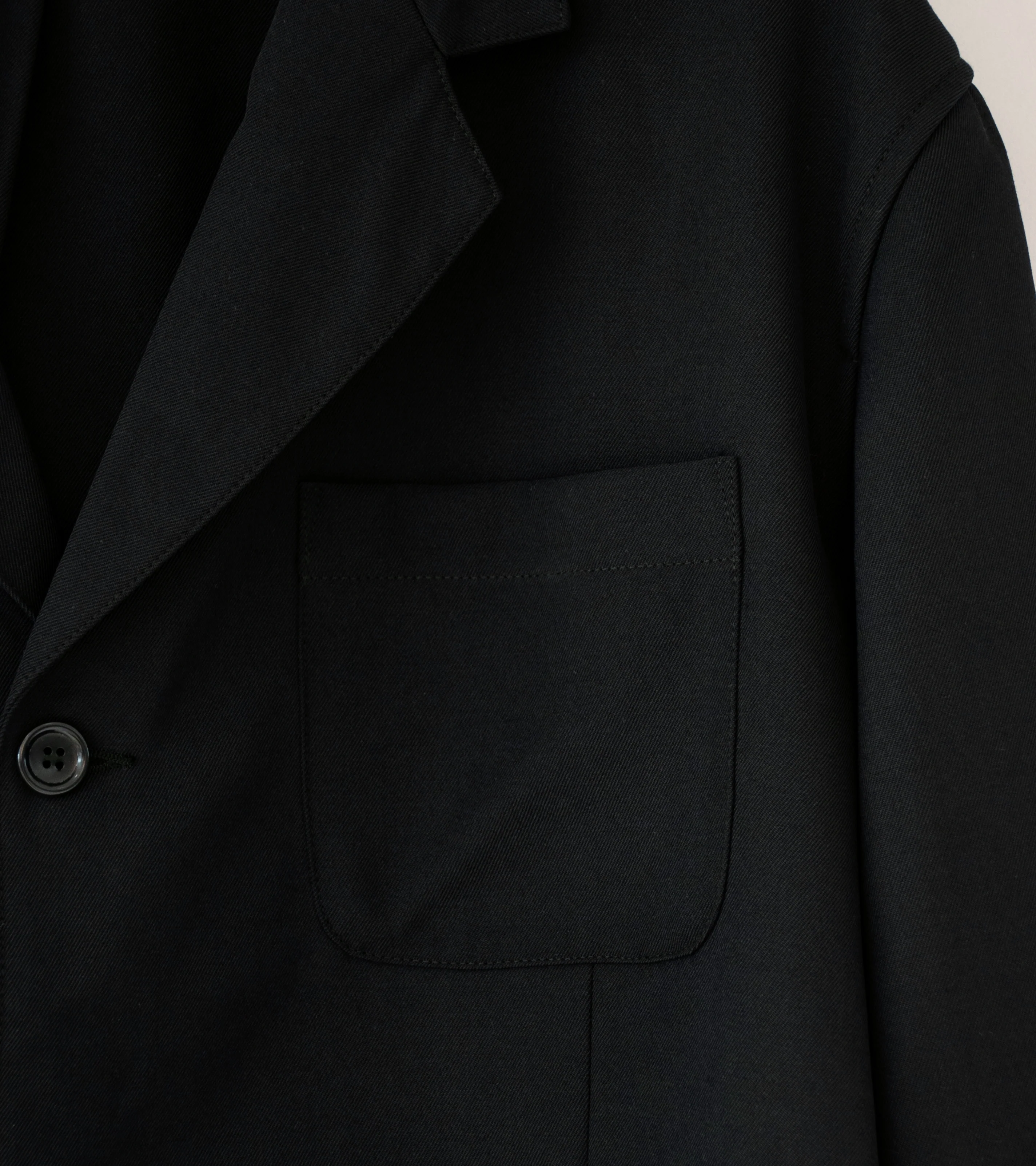 James Coward 'Carry On Jacket' (Black Wool Gabardine) - Image 3