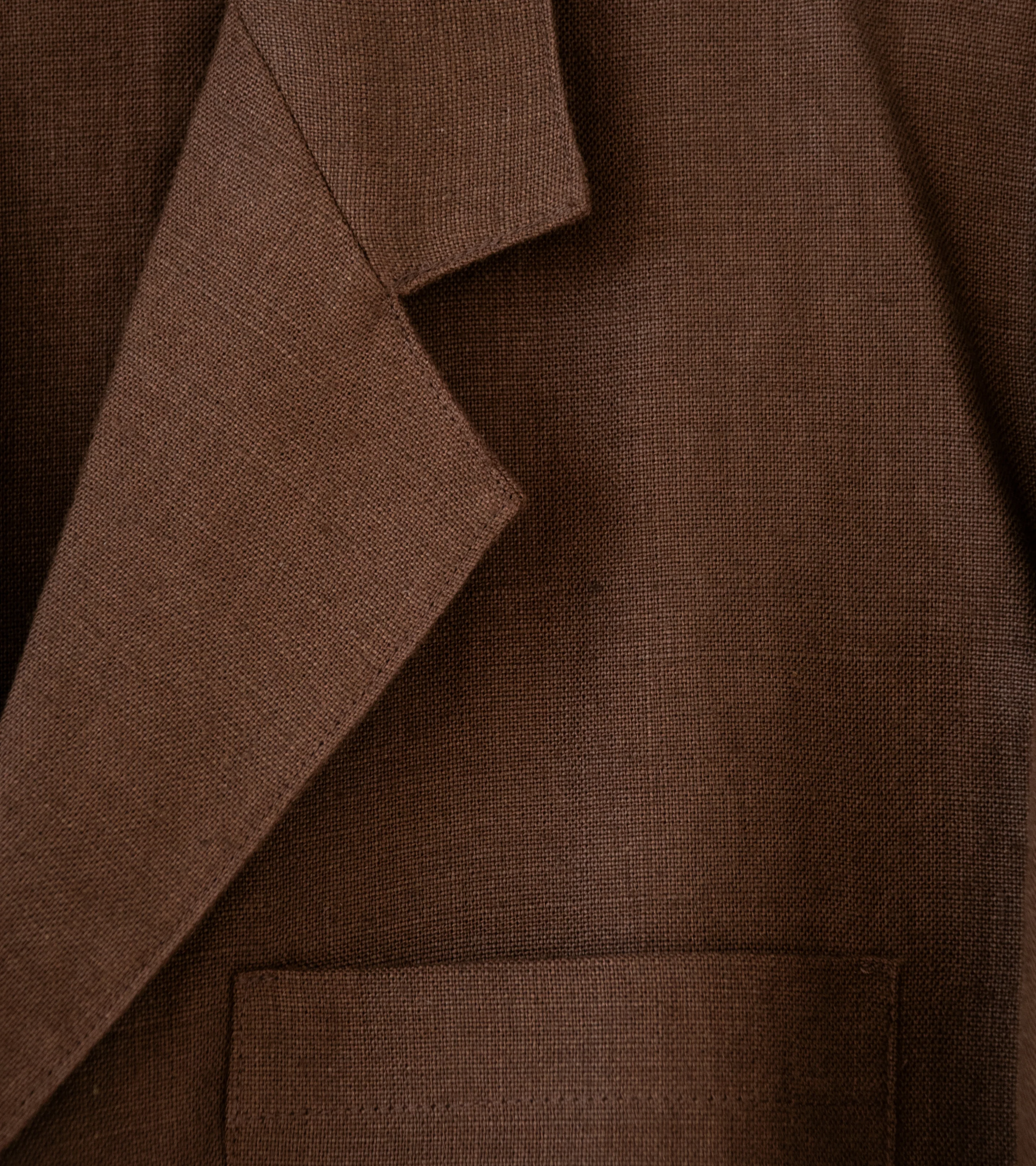 James Coward 'Carry On Jacket' (Brown Welterweight Belgian Linen) - Image 3