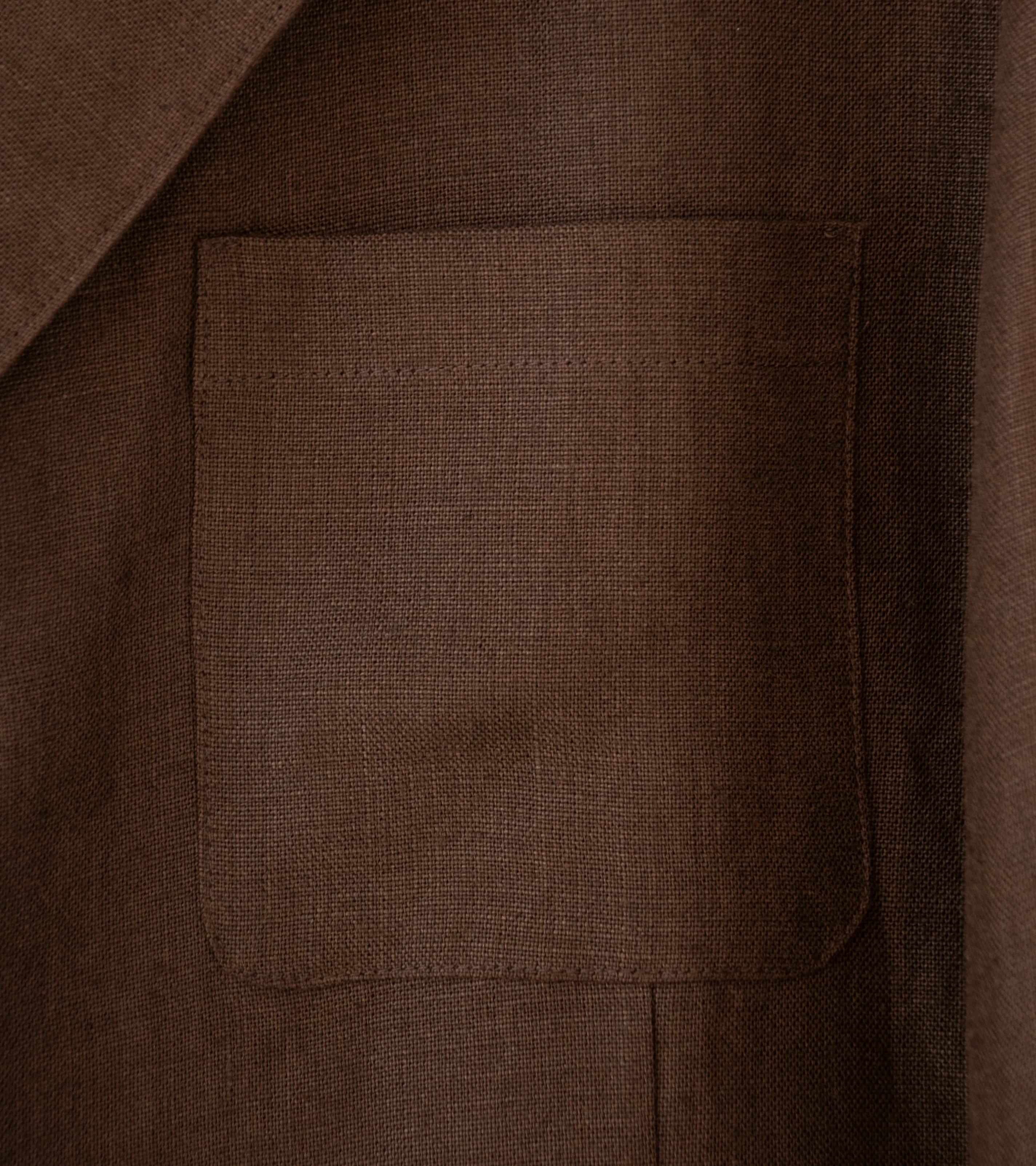 James Coward 'Carry On Jacket' (Brown Welterweight Belgian Linen) - Image 4