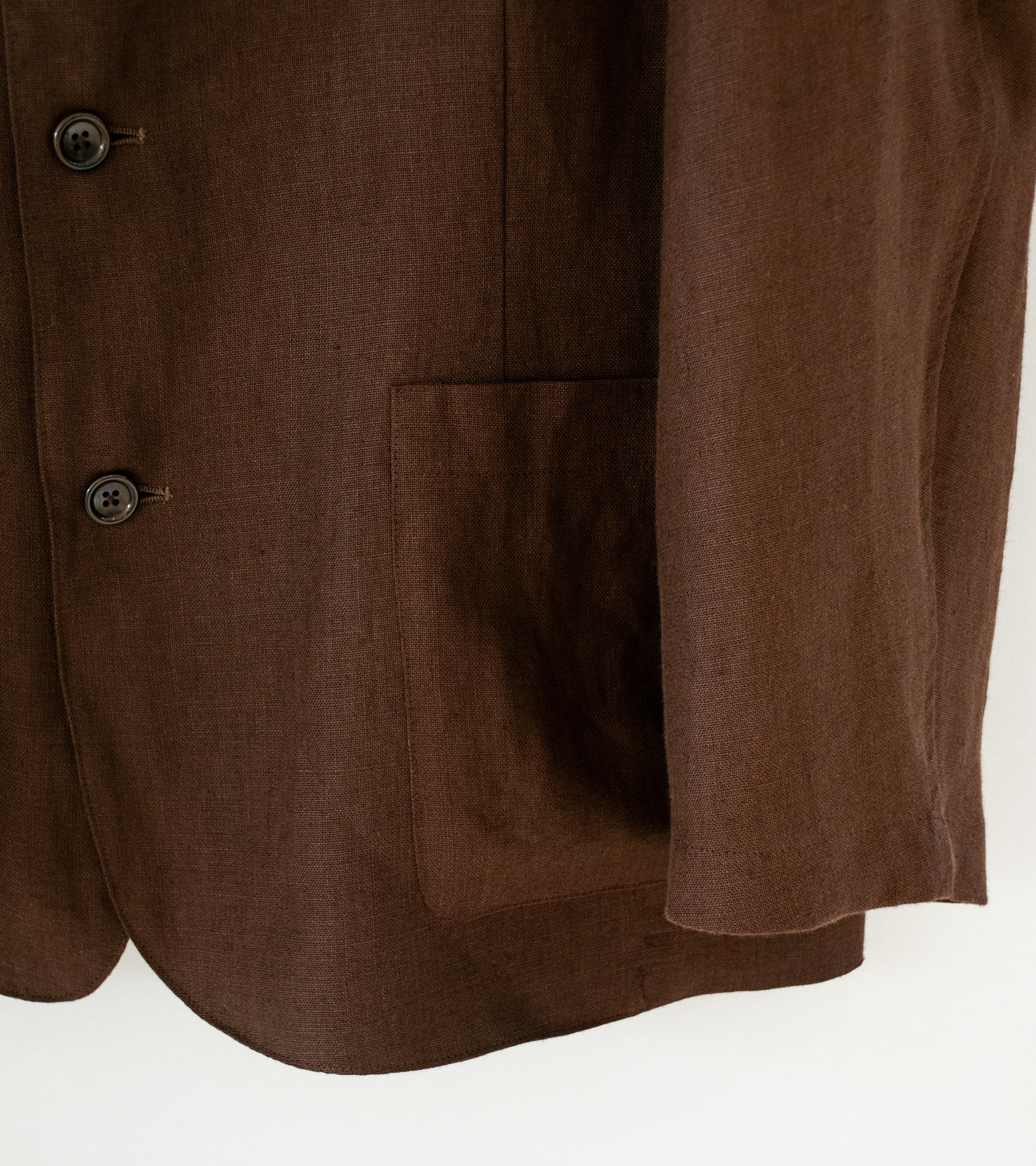 James Coward 'Carry On Jacket' (Brown Welterweight Belgian Linen) - Image 5