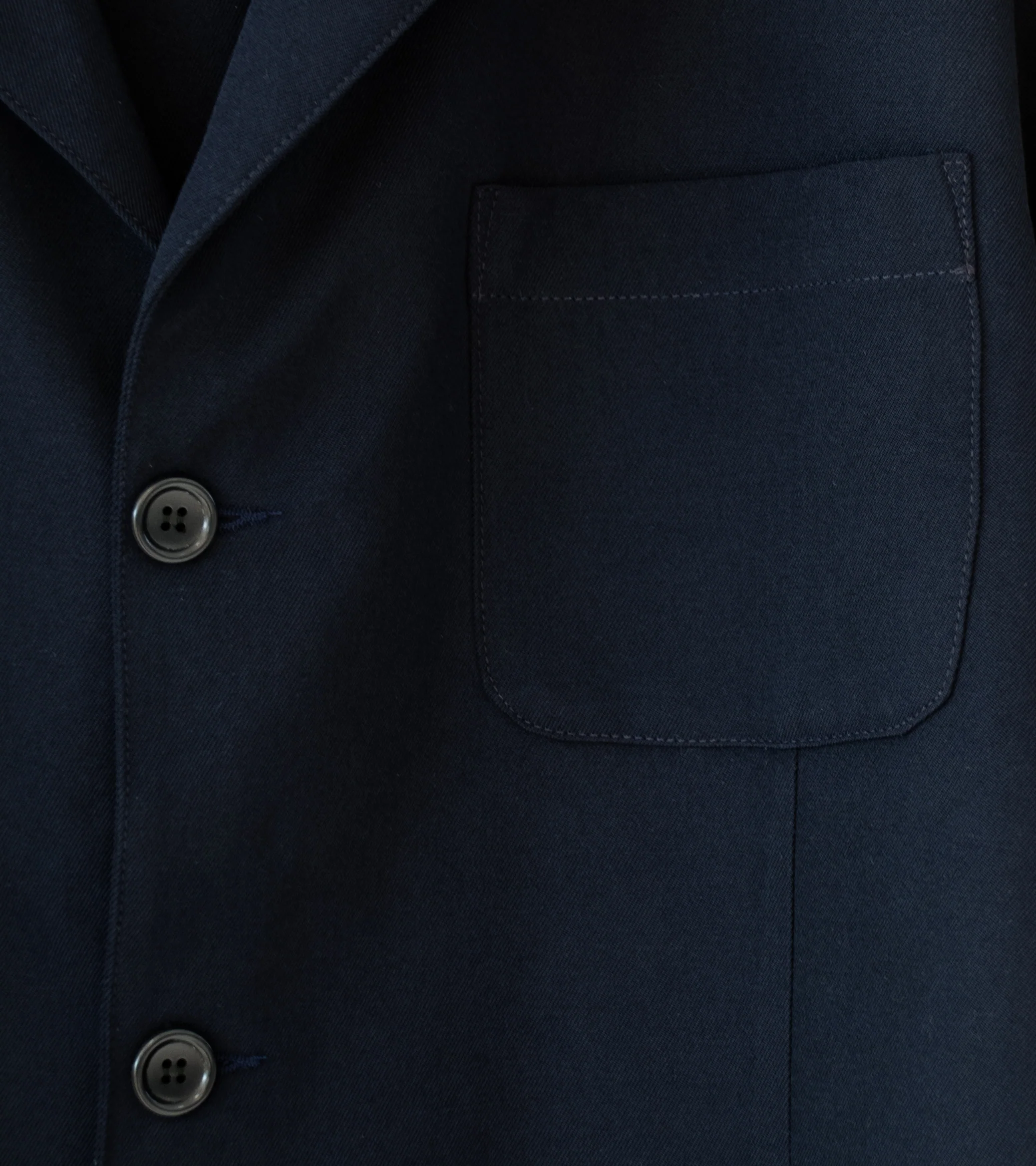 James Coward 'Carry On Jacket' (Dark Navy Wool Gabardine) - Image 3
