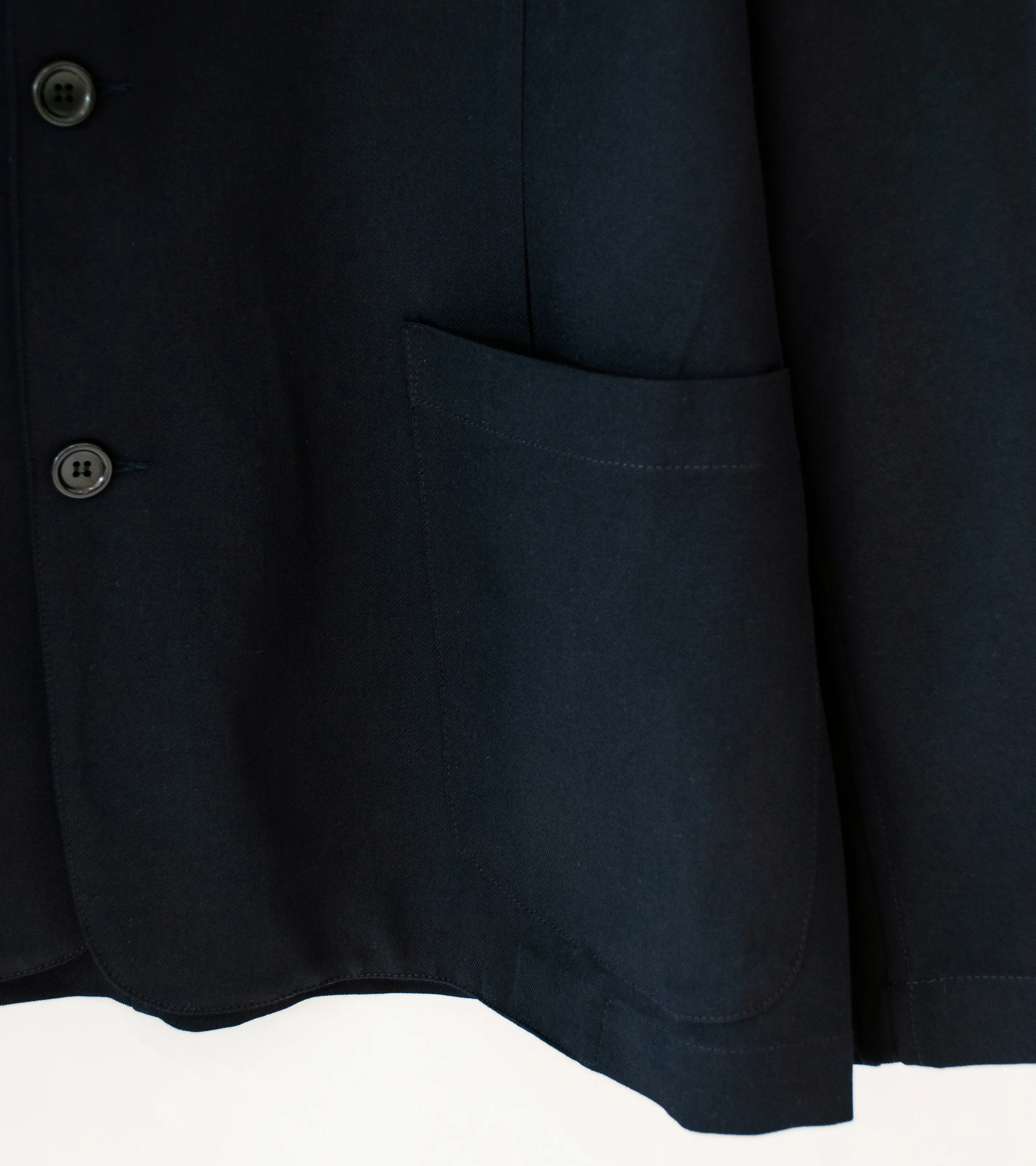 James Coward 'Carry On Jacket' (Dark Navy Wool Gabardine) - Image 4