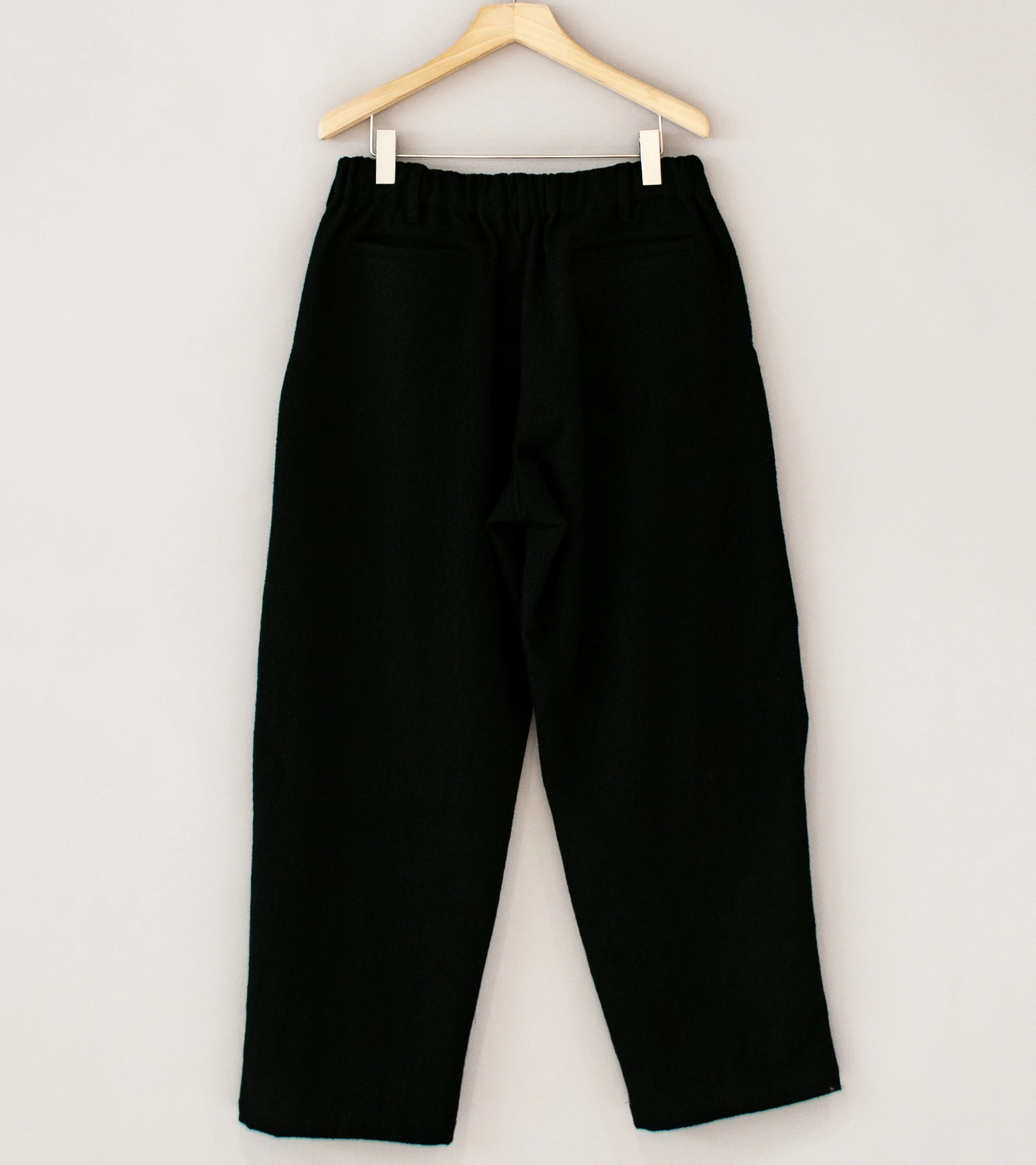 James Coward 'Carry On Pant' (Black Wool Flannel) - Image 3