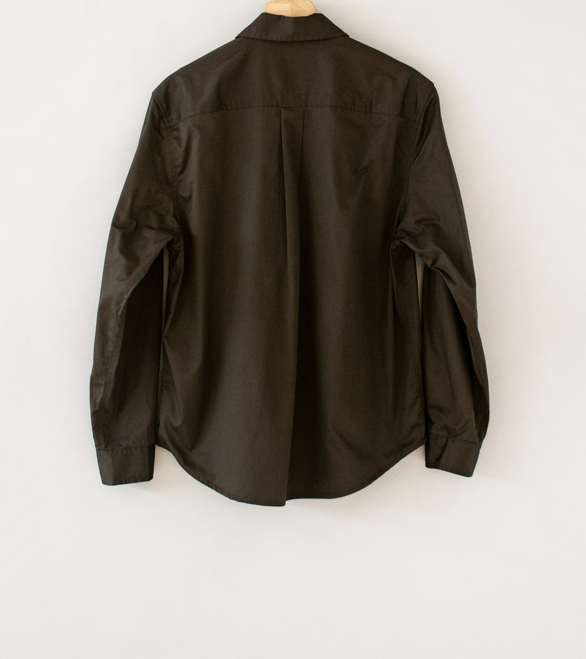 James Coward 'Filter Shirt' (Dark Brown Supima Cotton Twill) - Image 6