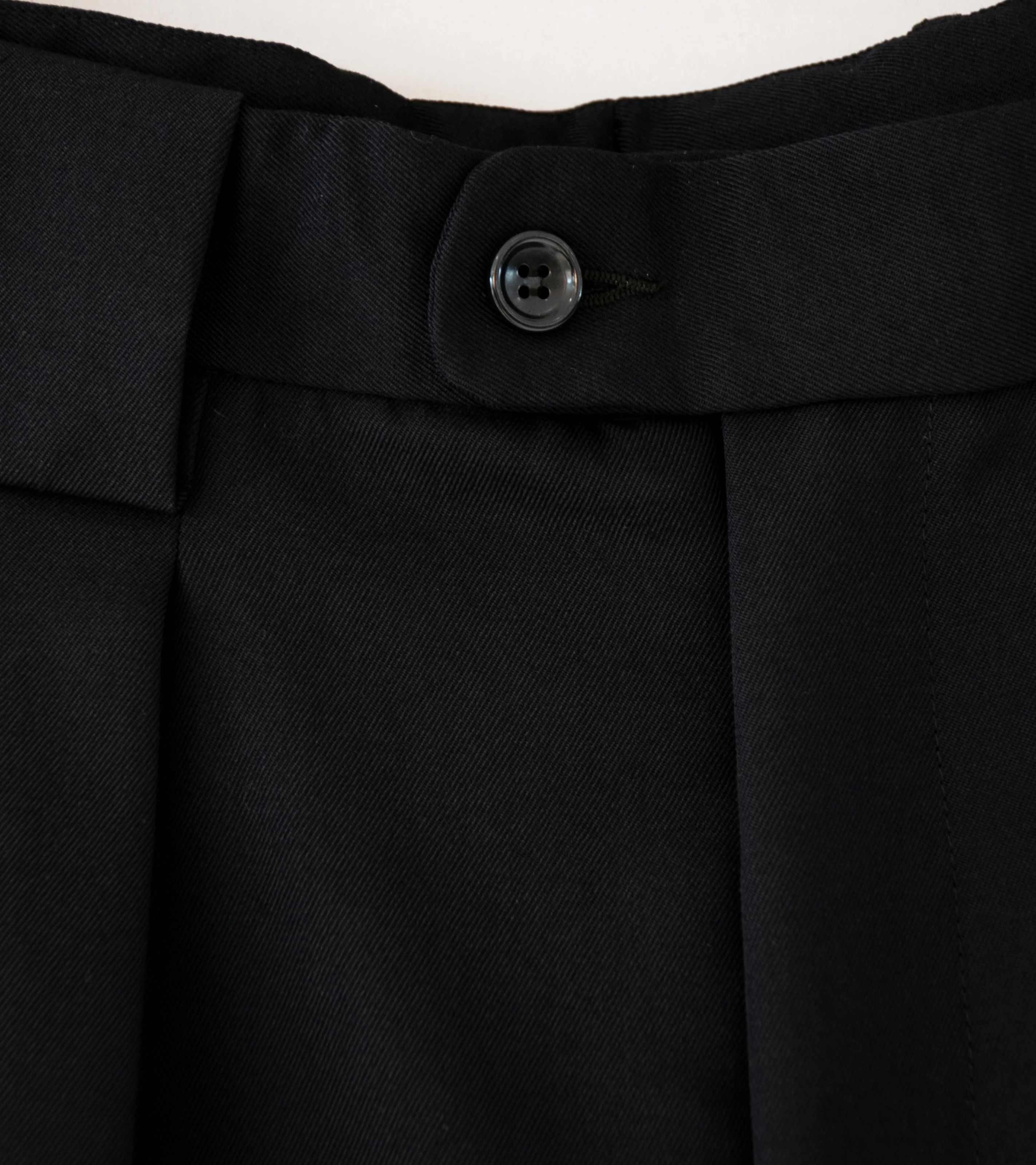 James Coward 'Mercado Trousers' (Black Wool Gabardine) - Image 4