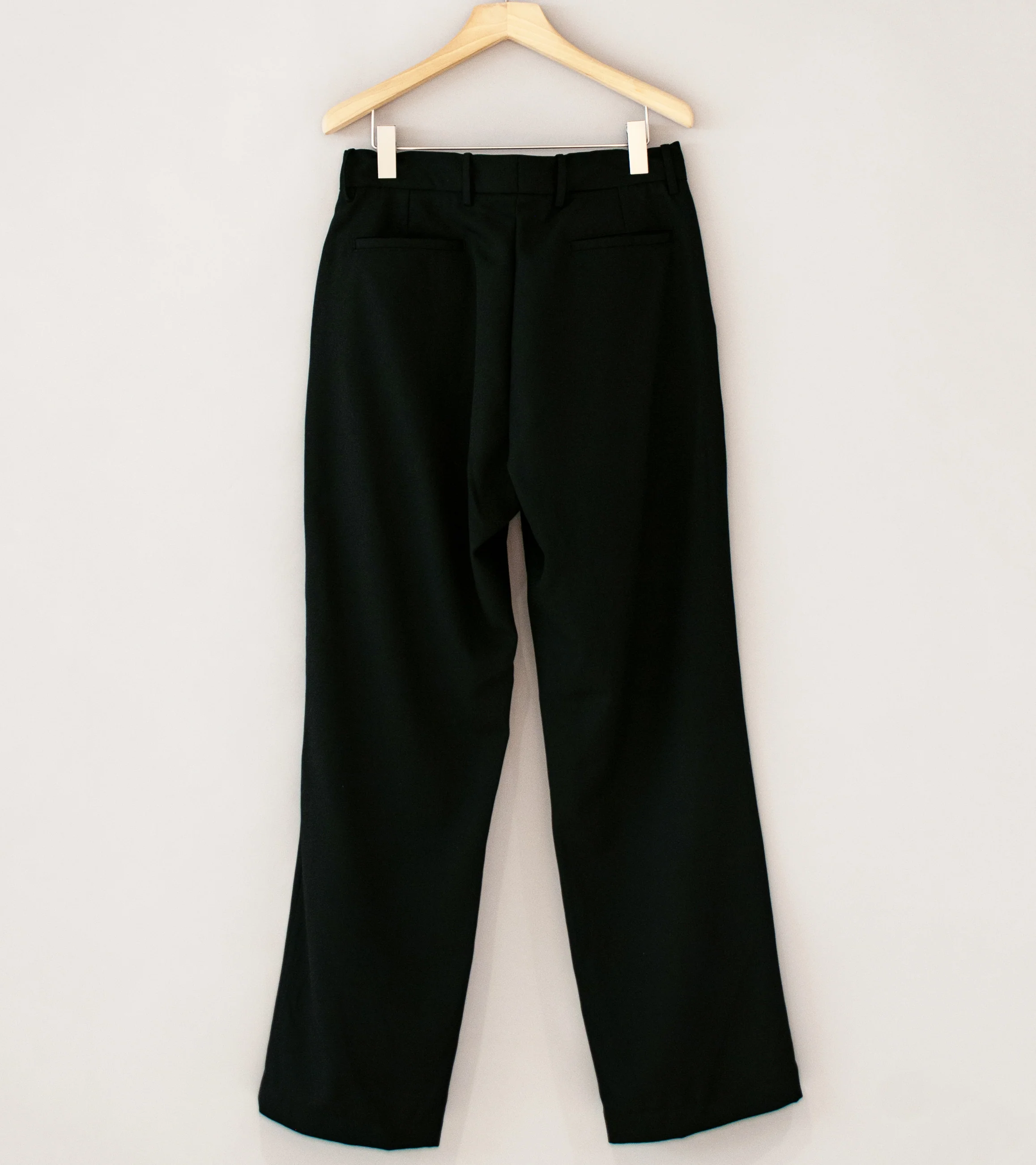 James Coward 'Mercado Trousers' (Black Wool Gabardine) - Image 5