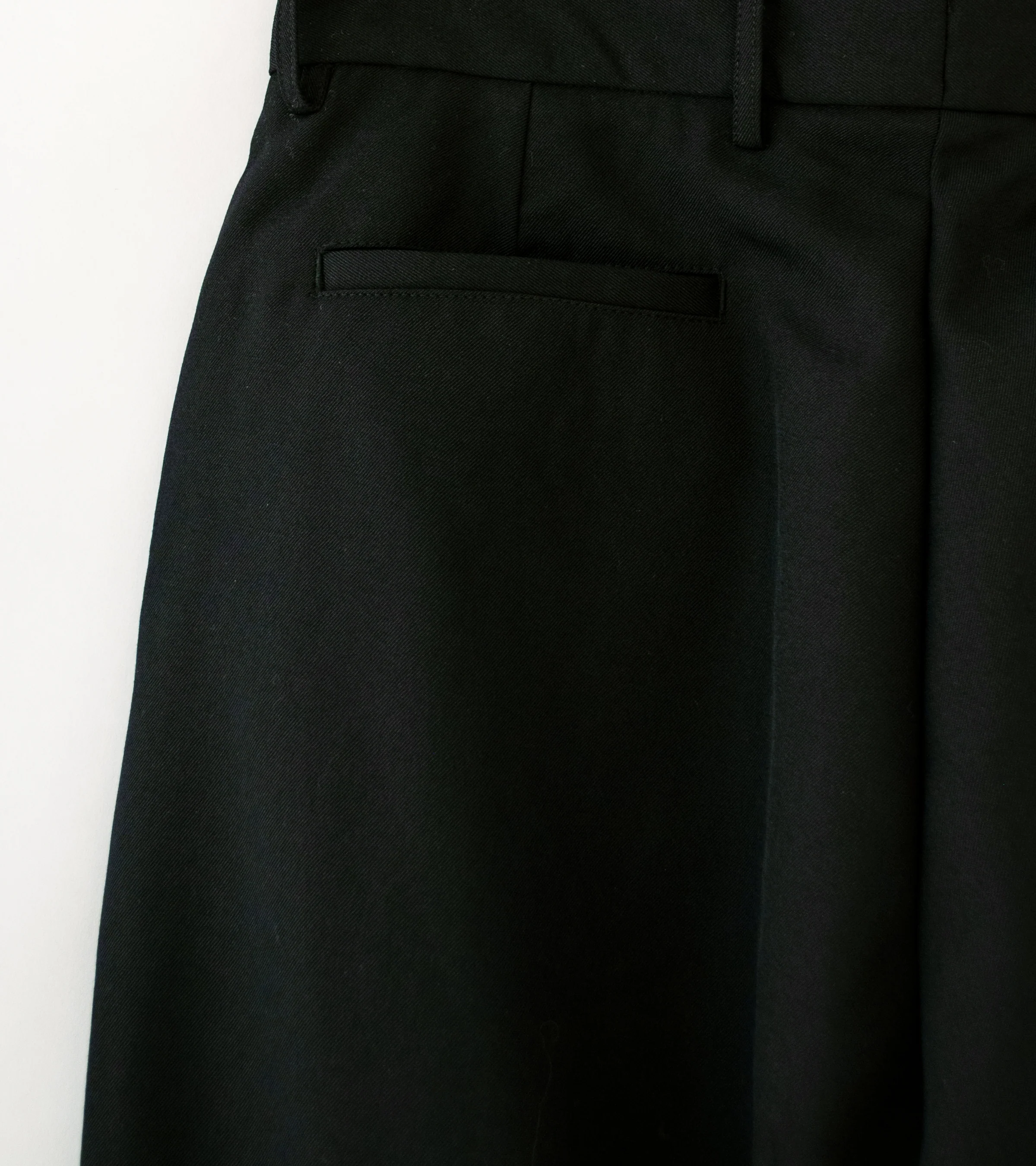 James Coward 'Mercado Trousers' (Black Wool Gabardine) - Image 6