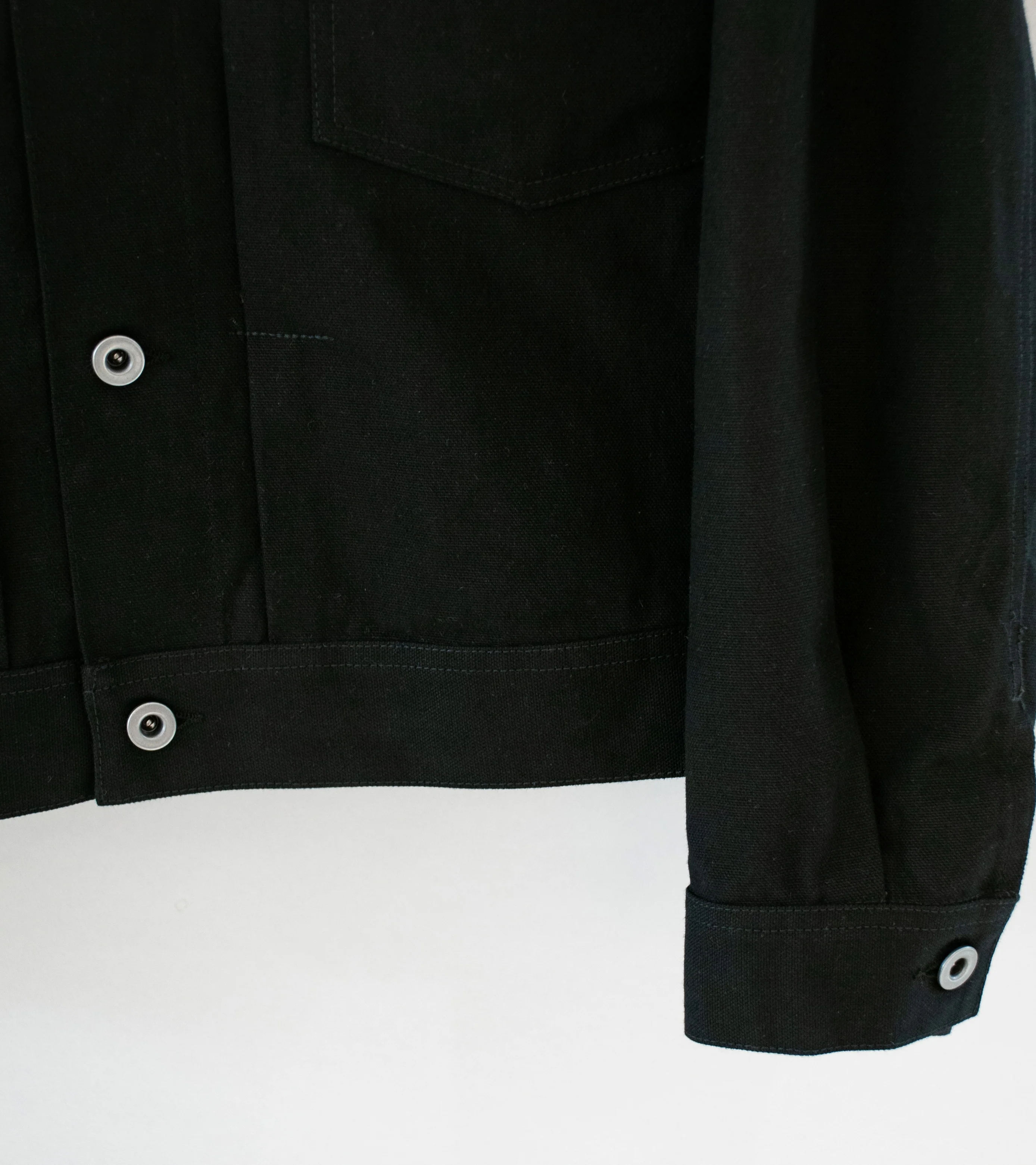 James Coward 'Range Jacket' (Black Waxed Cotton Washi Duck) - Image 4