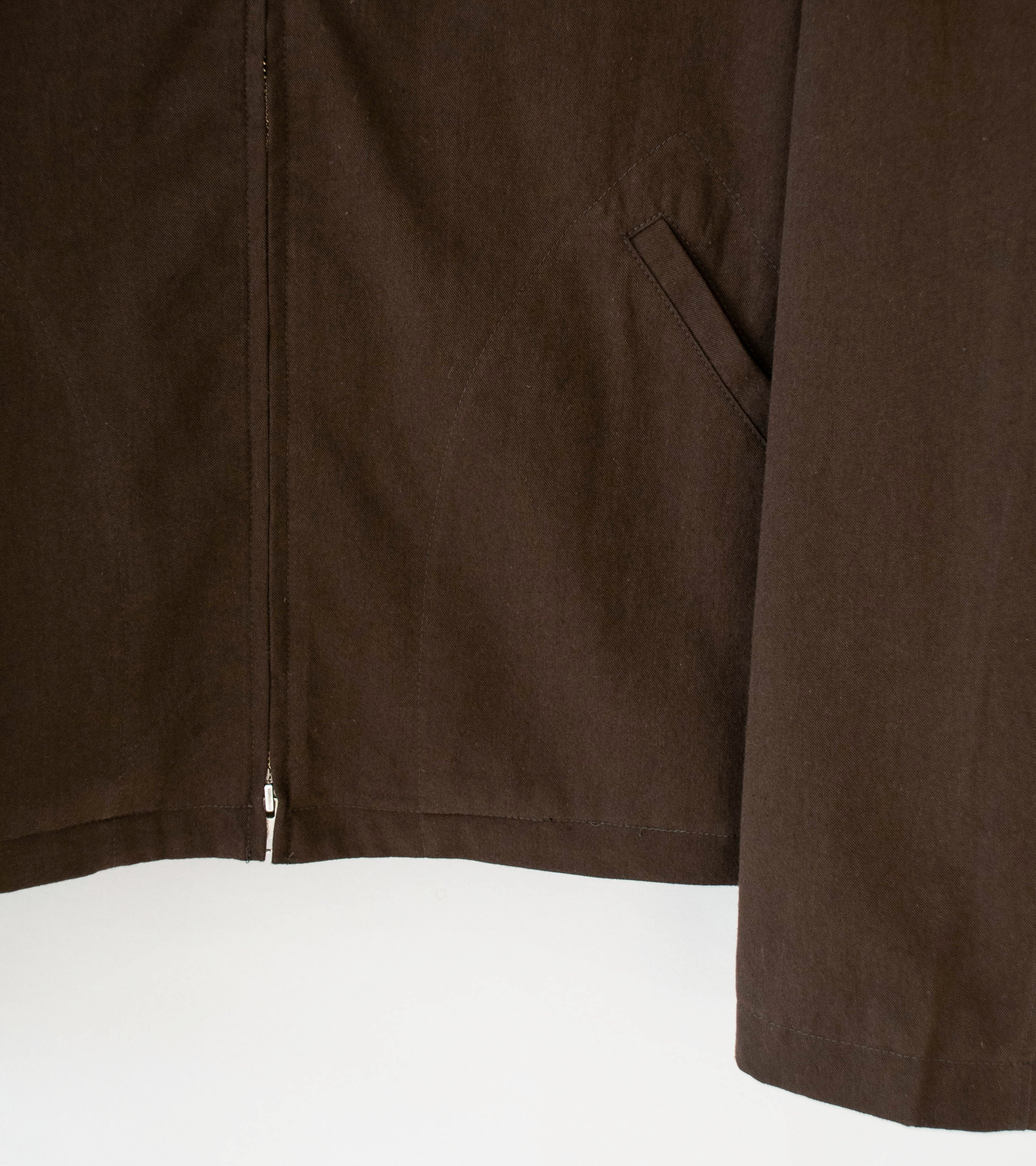 James Coward 'Site Jacket' (Dark Brown Cotton Wool Twill) - Image 3