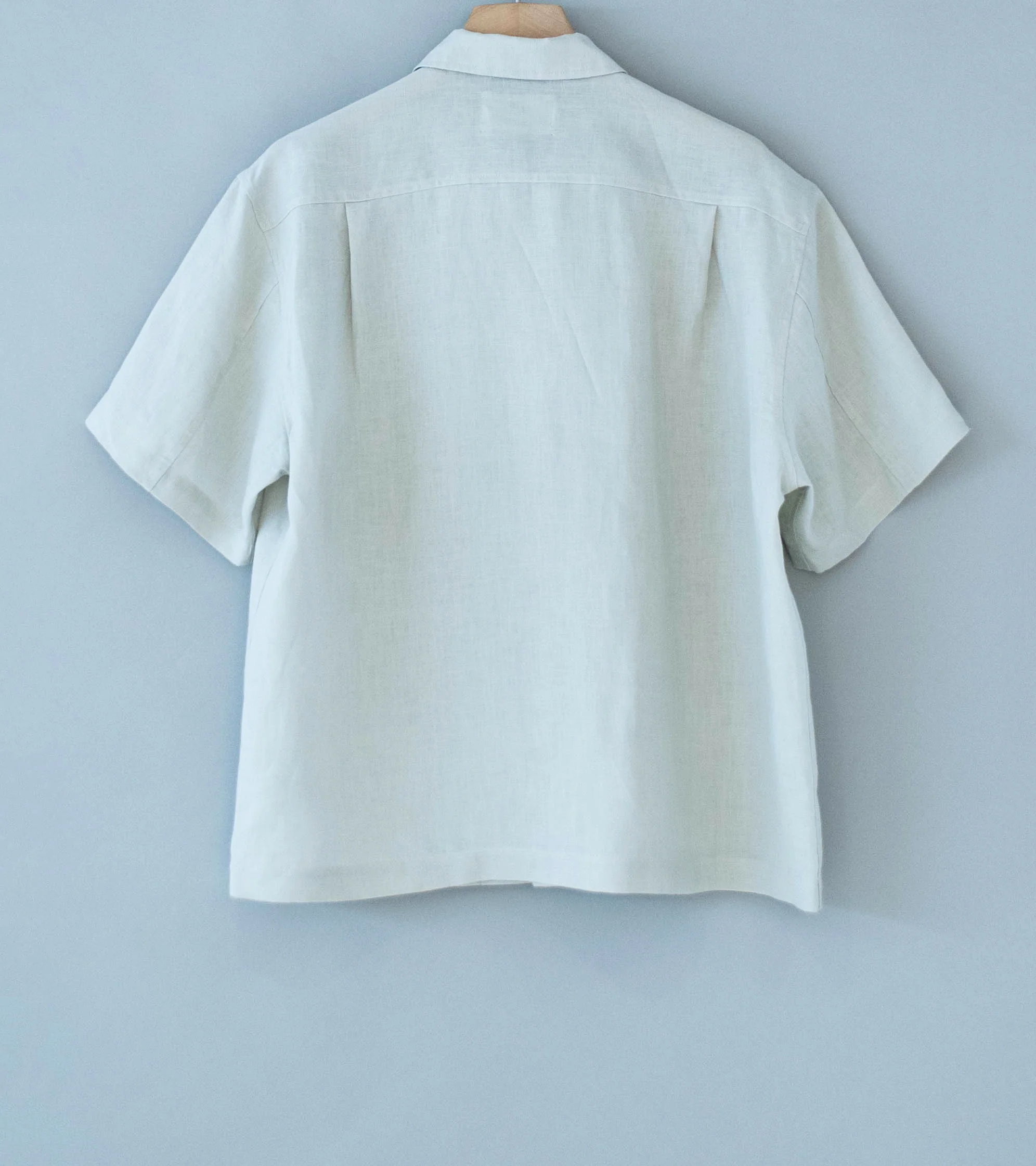 James Coward 'Sundown Shirt' (Light Grey Lightweight Belgian Linen) - Image 6