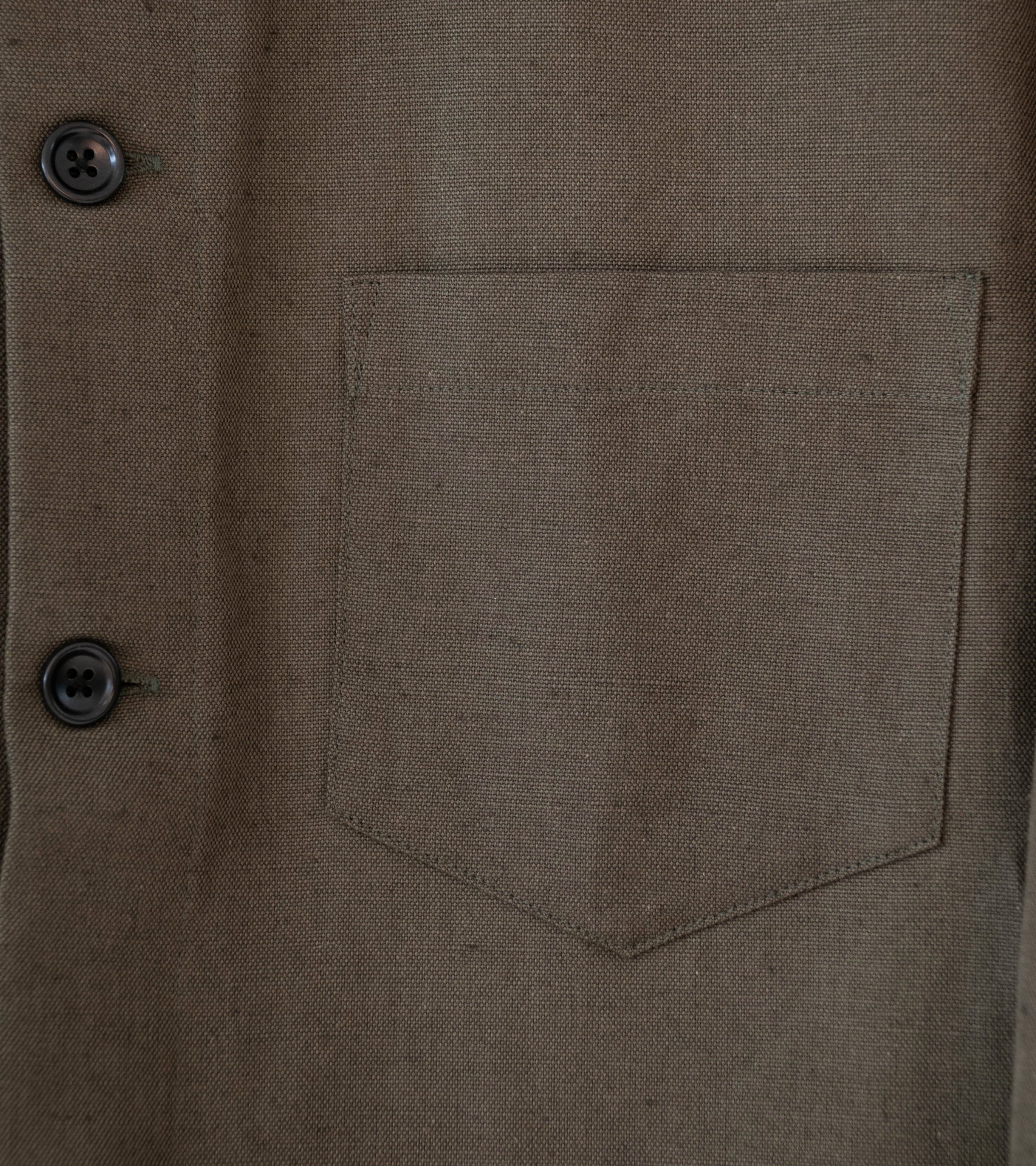 James Coward 'Travail Shirt' (Coffee Grounds Belgian Linen) - Image 3
