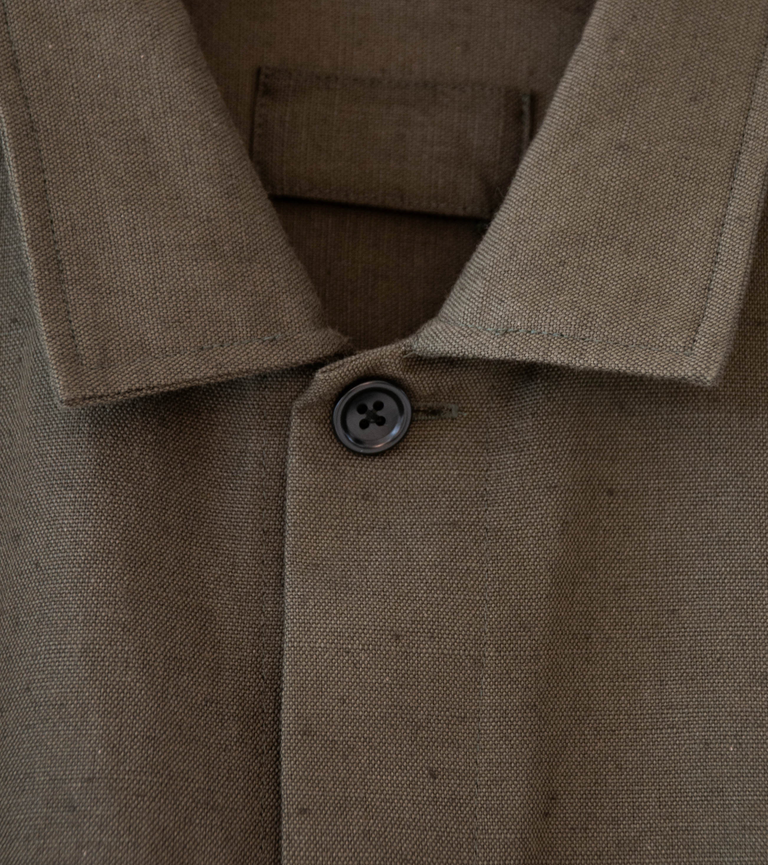 James Coward 'Travail Shirt' (Coffee Grounds Belgian Linen) - Image 5