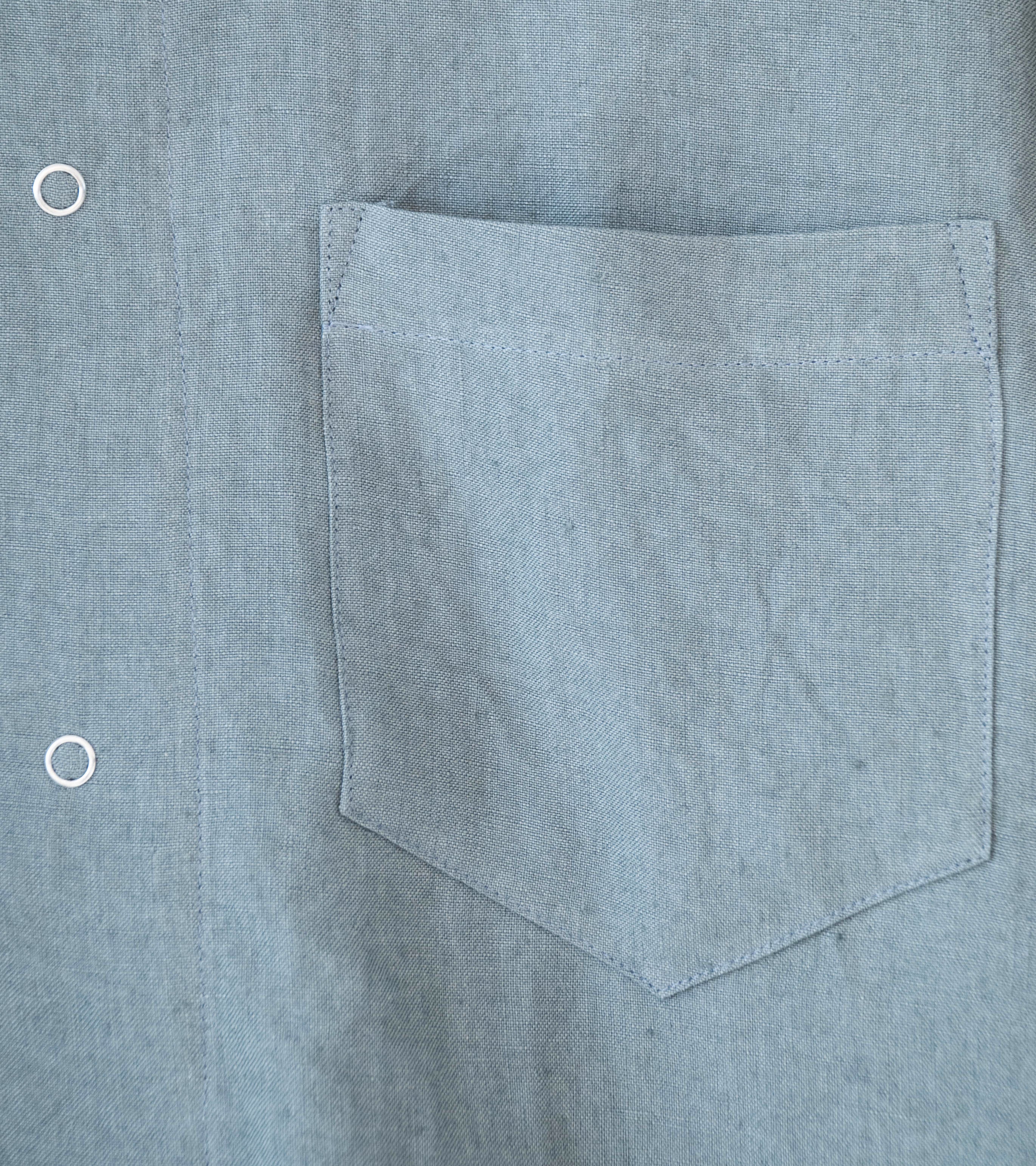 James Coward 'Workshop Shirt' (Flint Belgian Linen) - Image 3