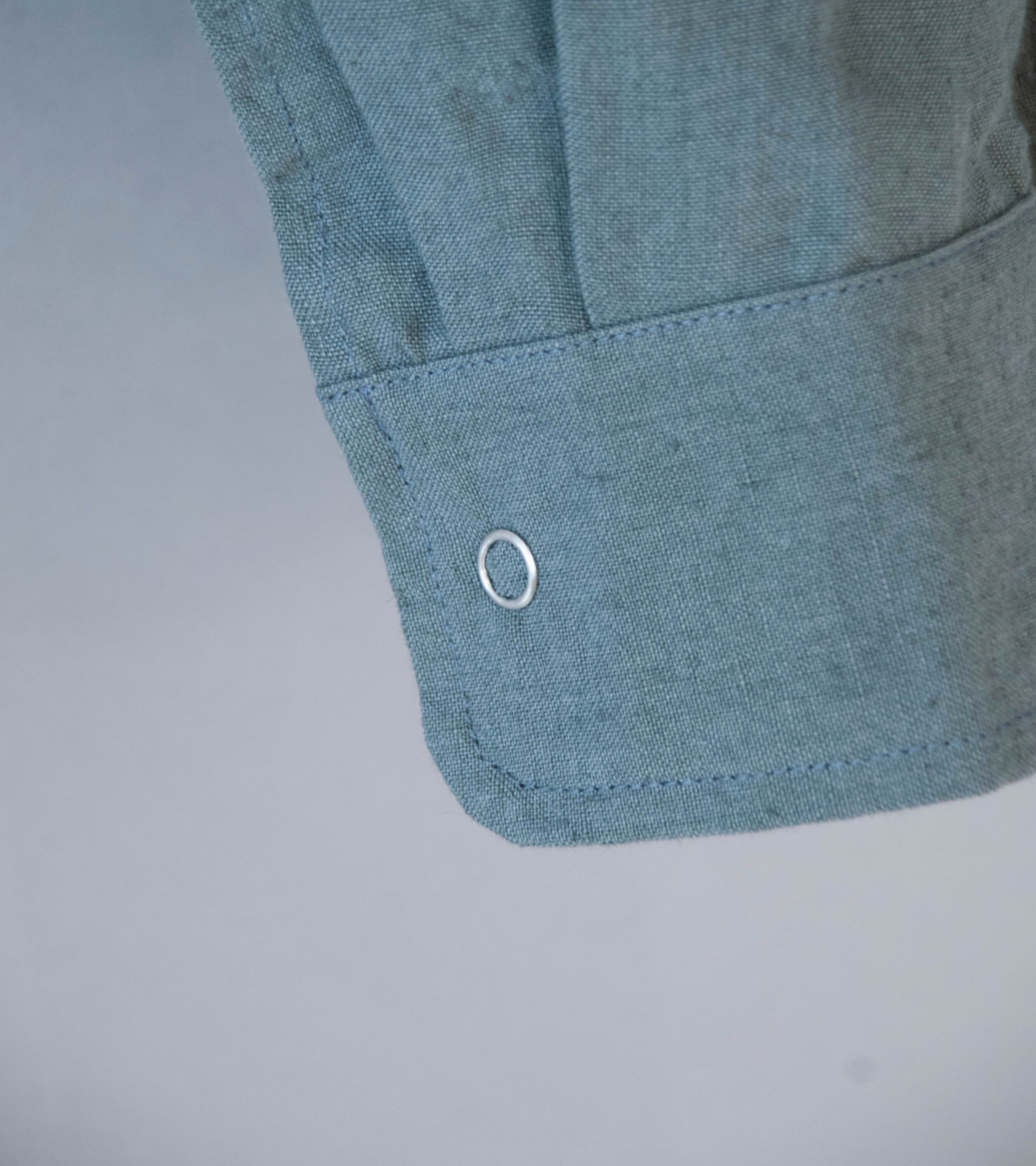 James Coward 'Workshop Shirt' (Flint Belgian Linen) - Image 4