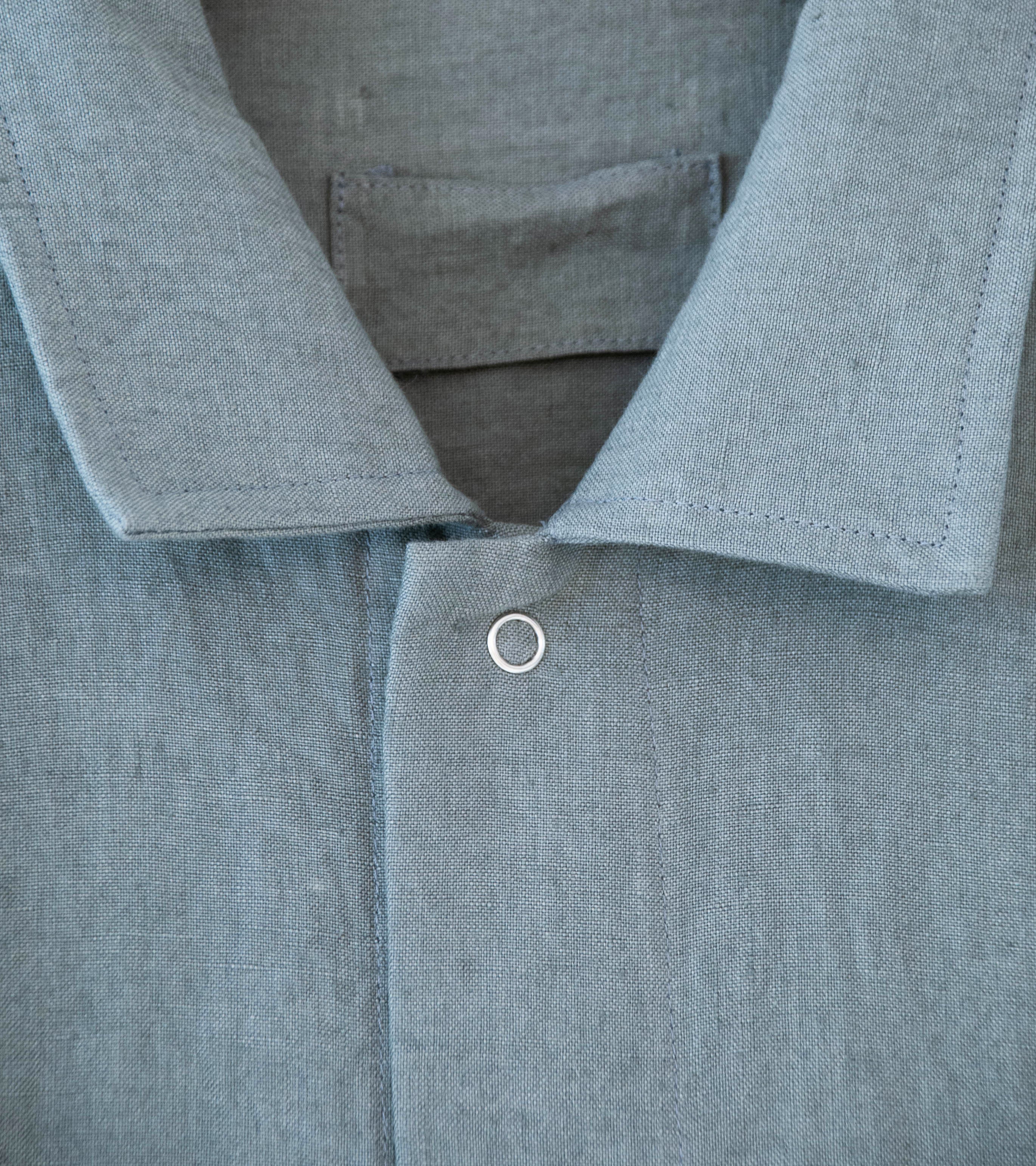 James Coward 'Workshop Shirt' (Flint Belgian Linen) - Image 6