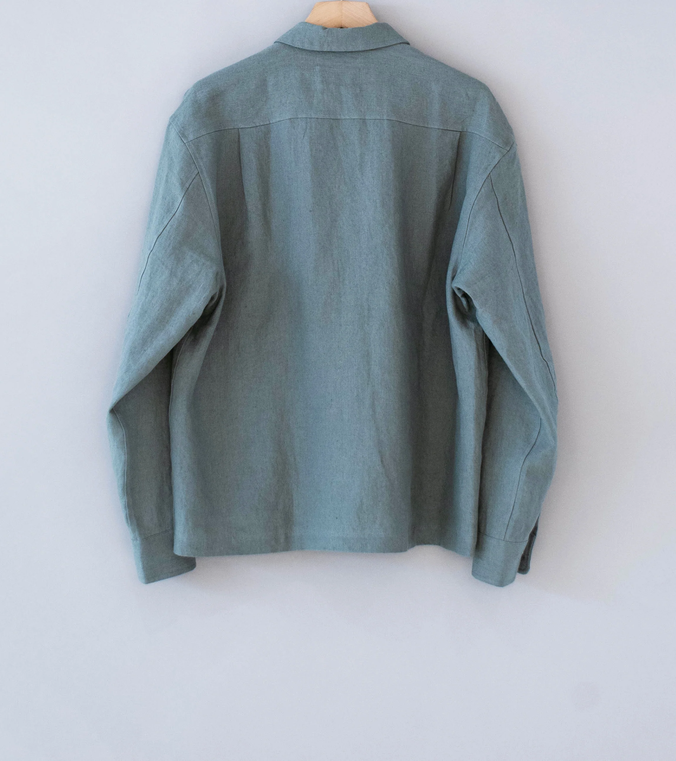 James Coward 'Workshop Shirt' (Flint Belgian Linen) - Image 7