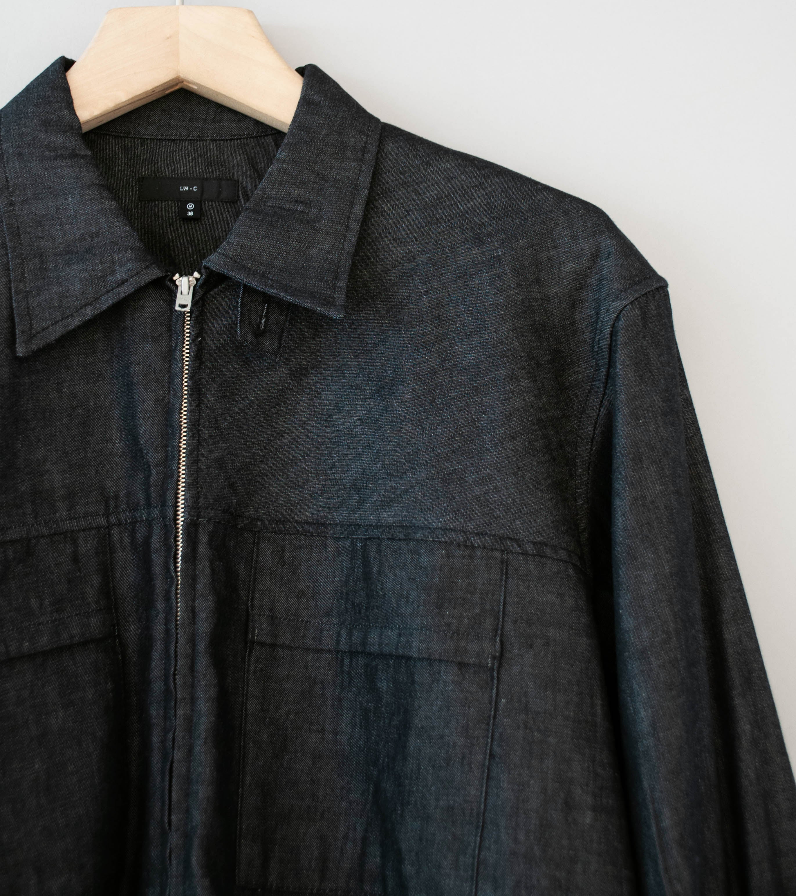 Lady White Co 'Joliet Zip Shirt' (Black Chambray) - Image 2