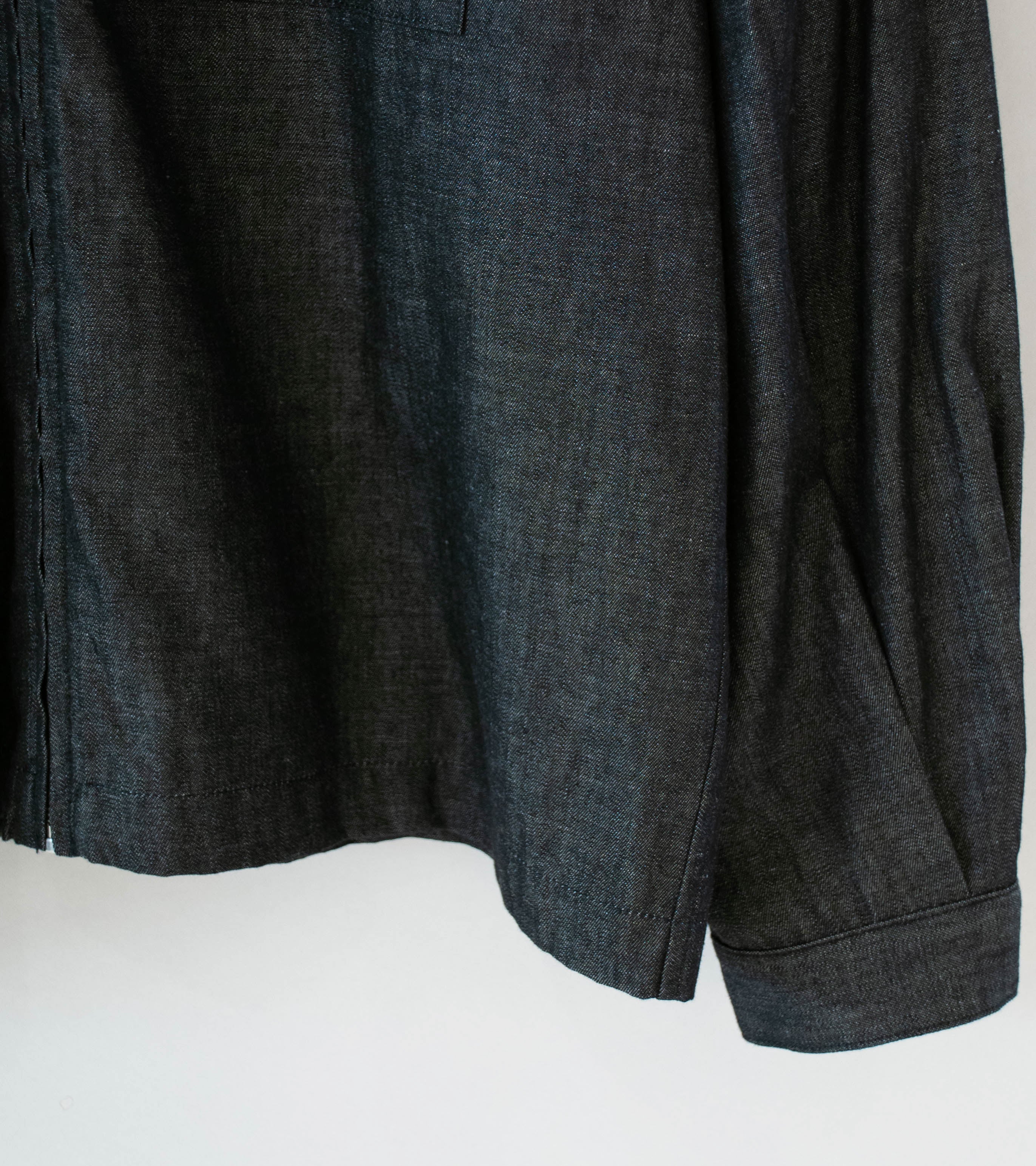 Lady White Co 'Joliet Zip Shirt' (Black Chambray) - Image 4