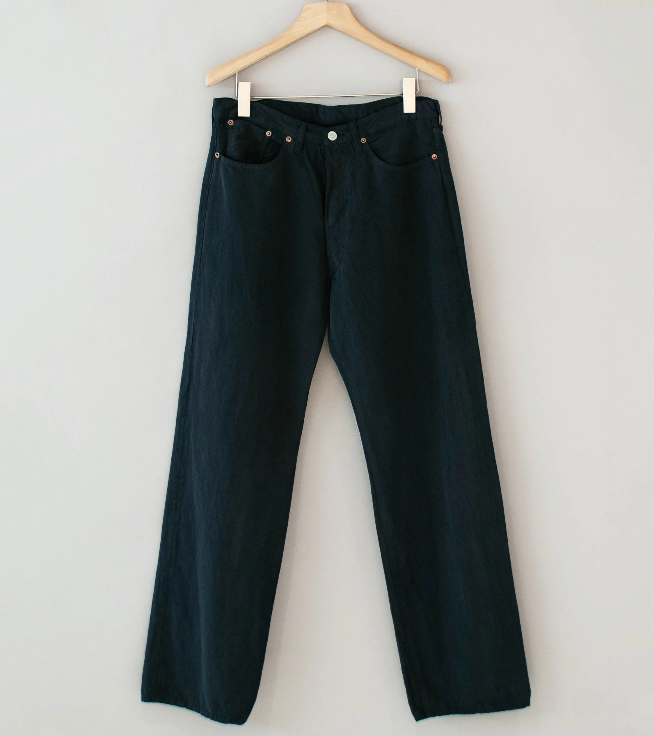 Lady White Co 'Kaptain Sunshine Cotton Linen Pant' (Charcoal)