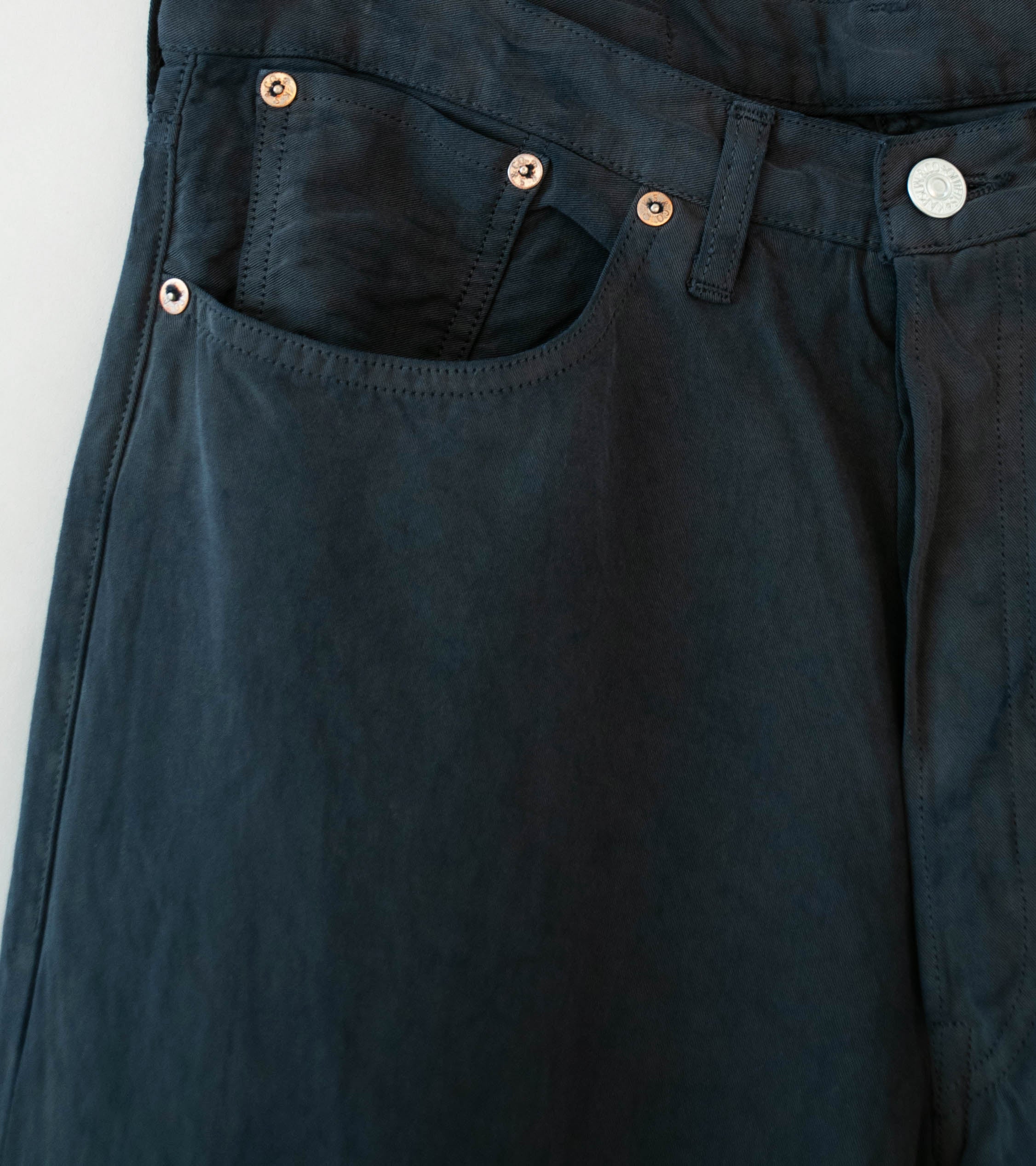 Lady White Co 'Kaptain Sunshine Cotton Linen Pant' (Charcoal) - Image 2