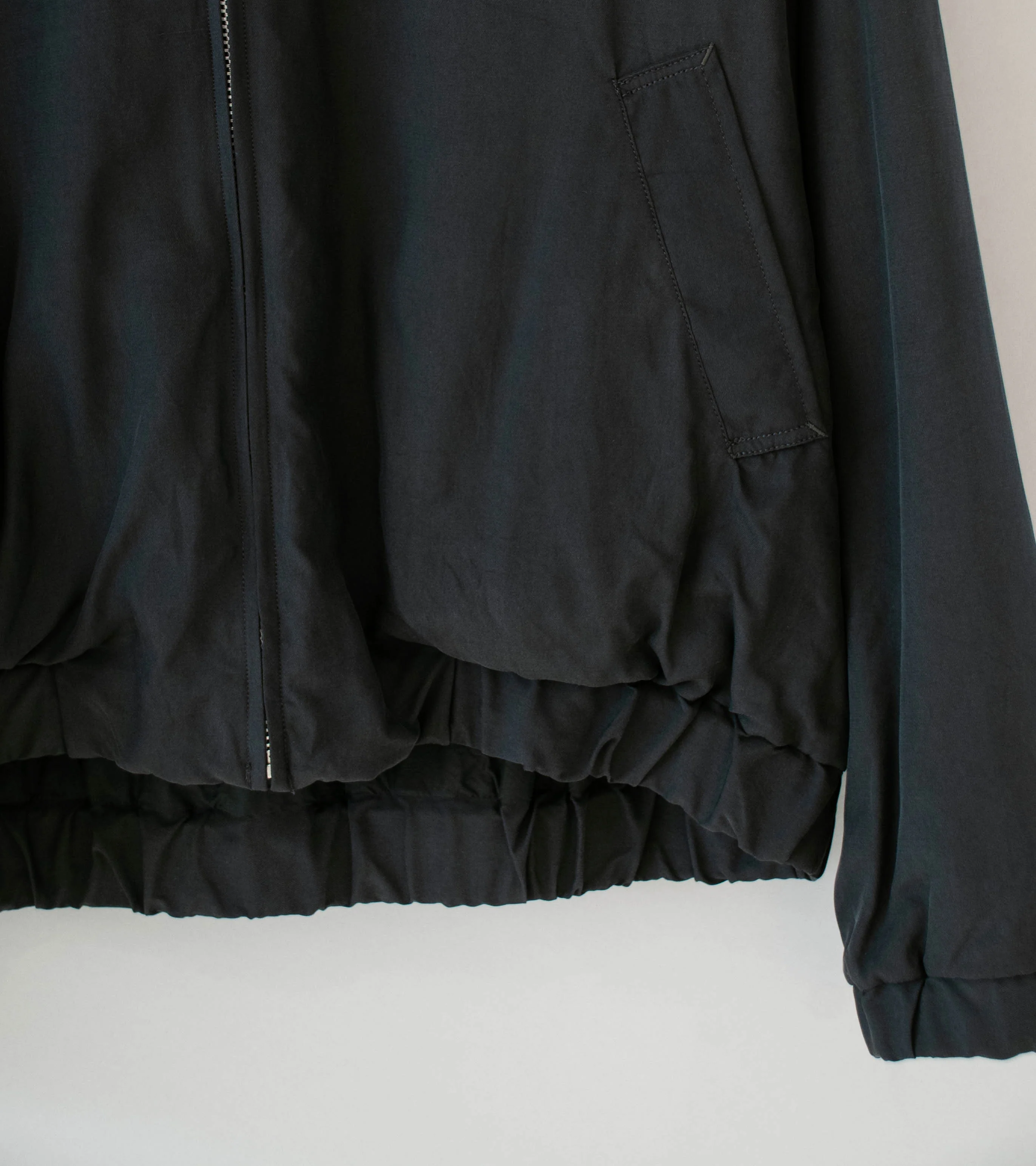 Lady White Co 'Kaptain Sunshine Silk Zip Jacket' (Faded Black) - Image 3