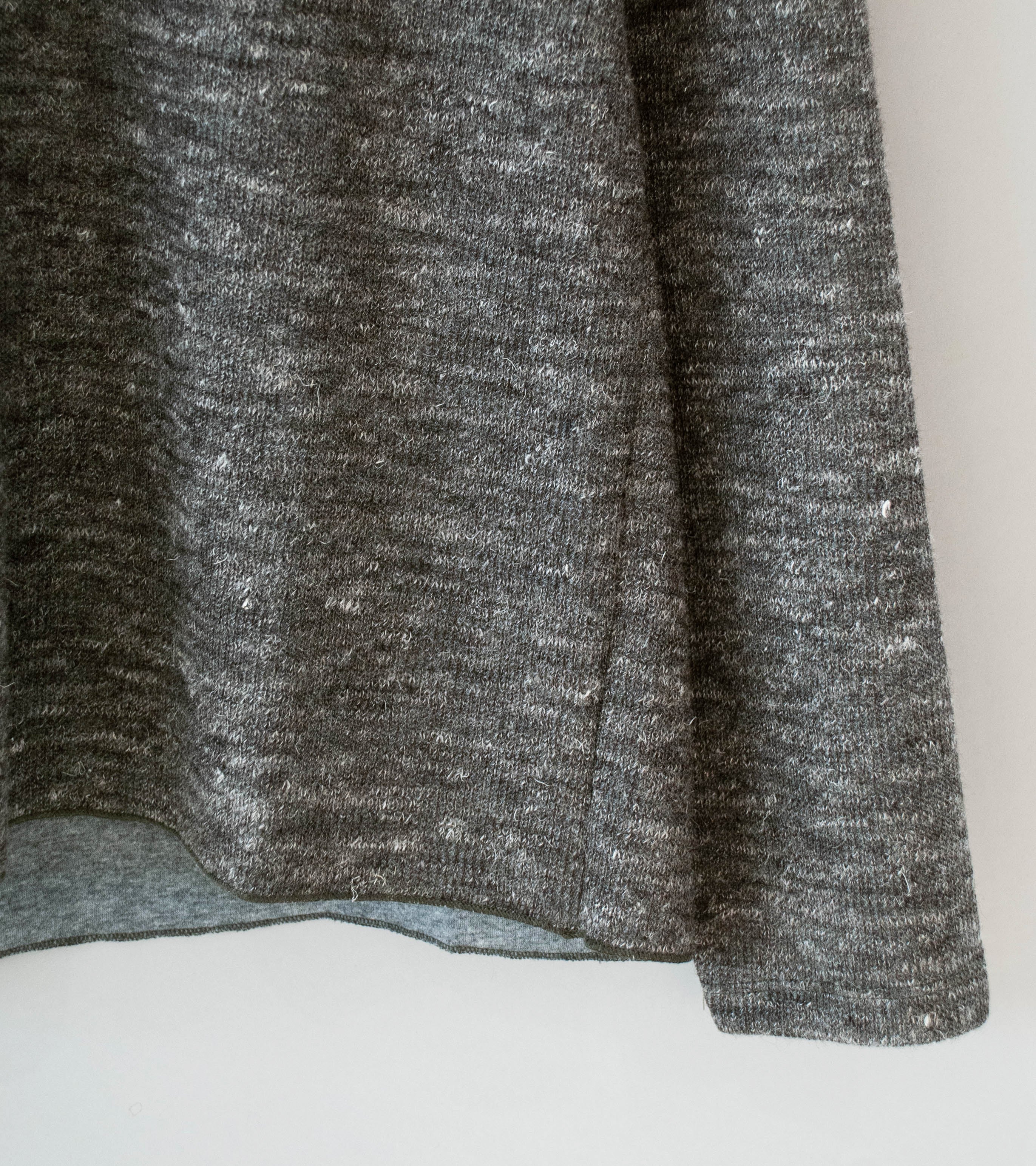 Lady White Co 'Linen Wool V-Neck' (Brown Melange) - Image 3