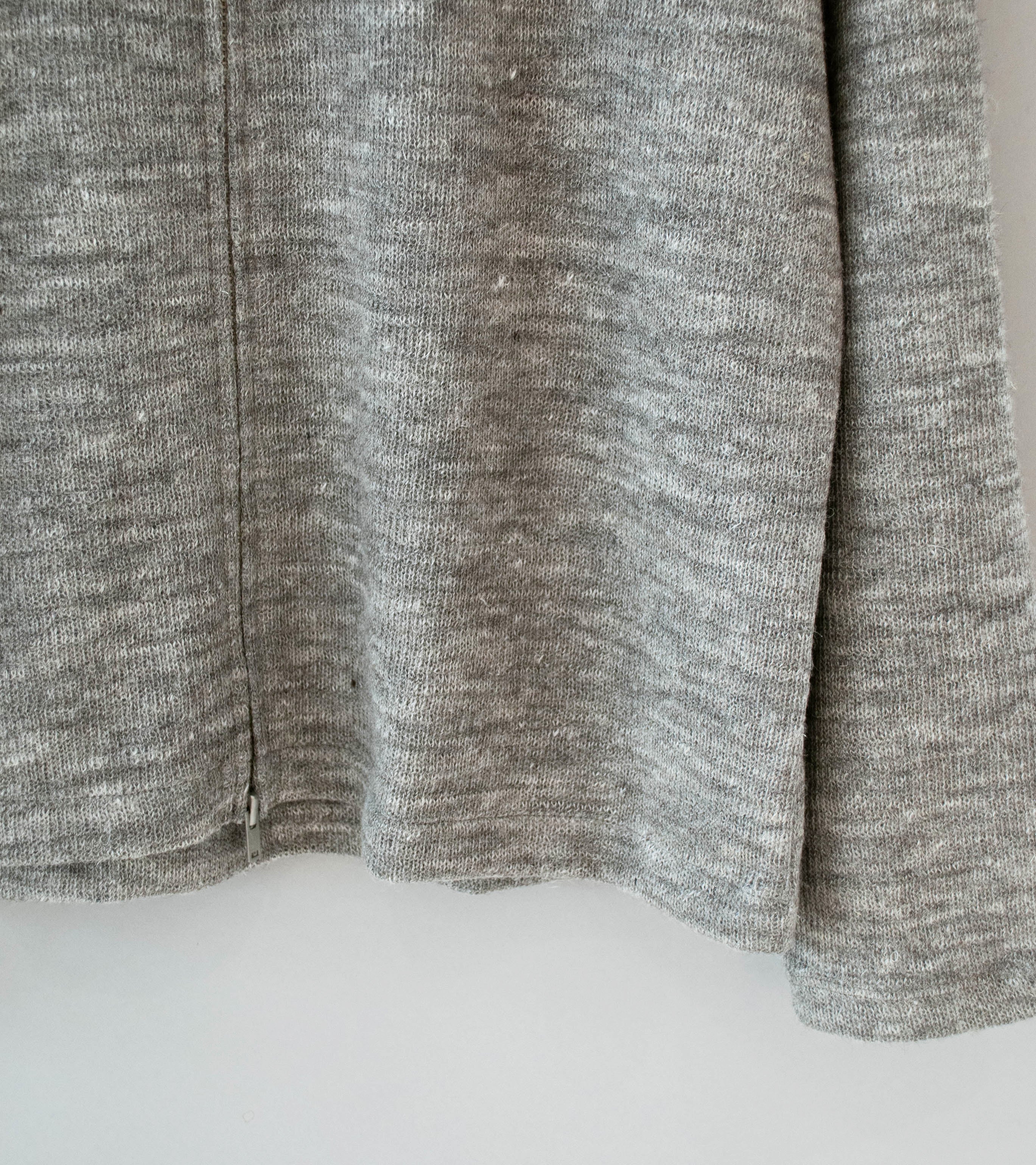 Lady White Co 'Zip Crewneck' (Grey Melange) - Image 3