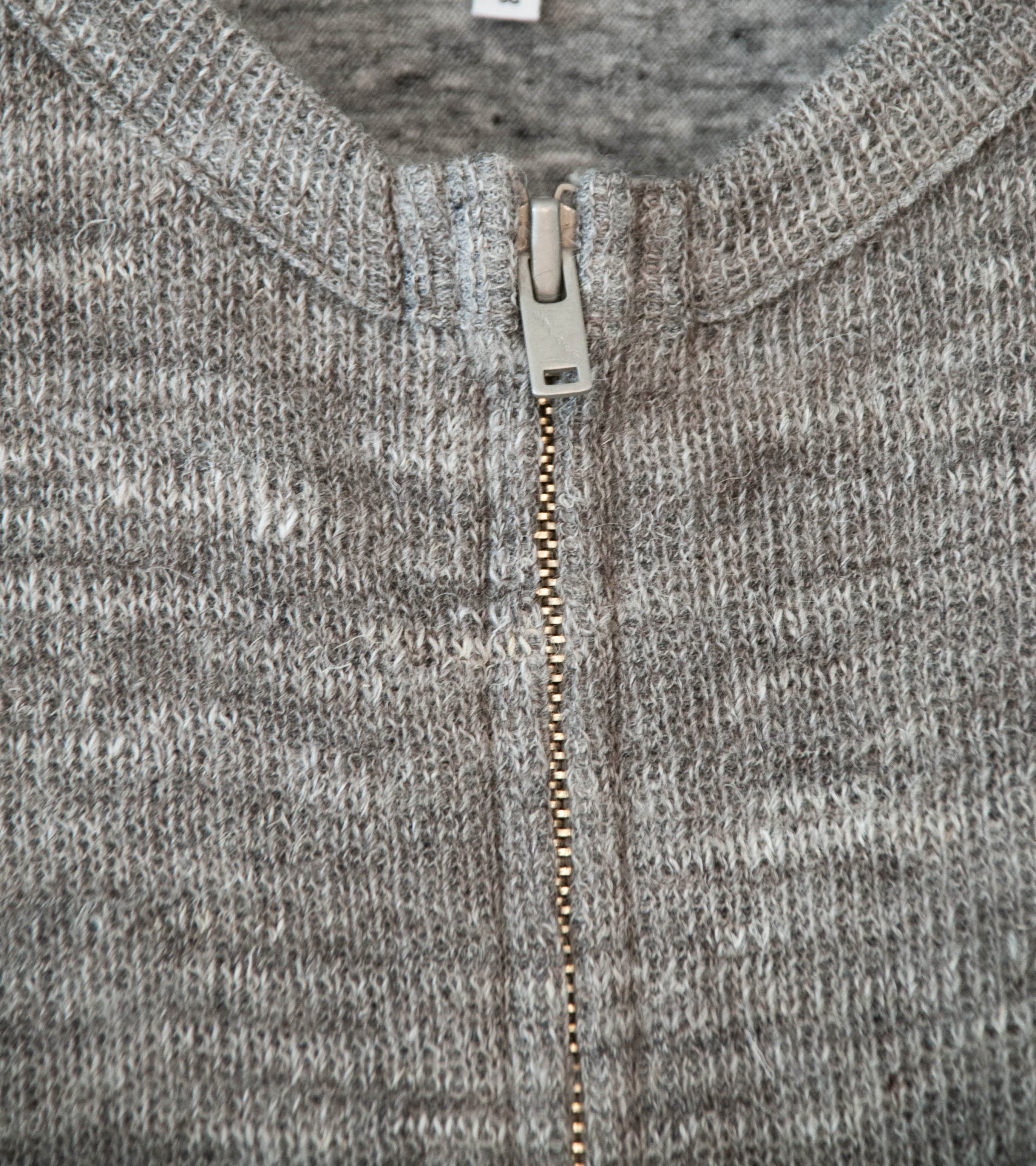 Lady White Co 'Zip Crewneck' (Grey Melange) - Image 5