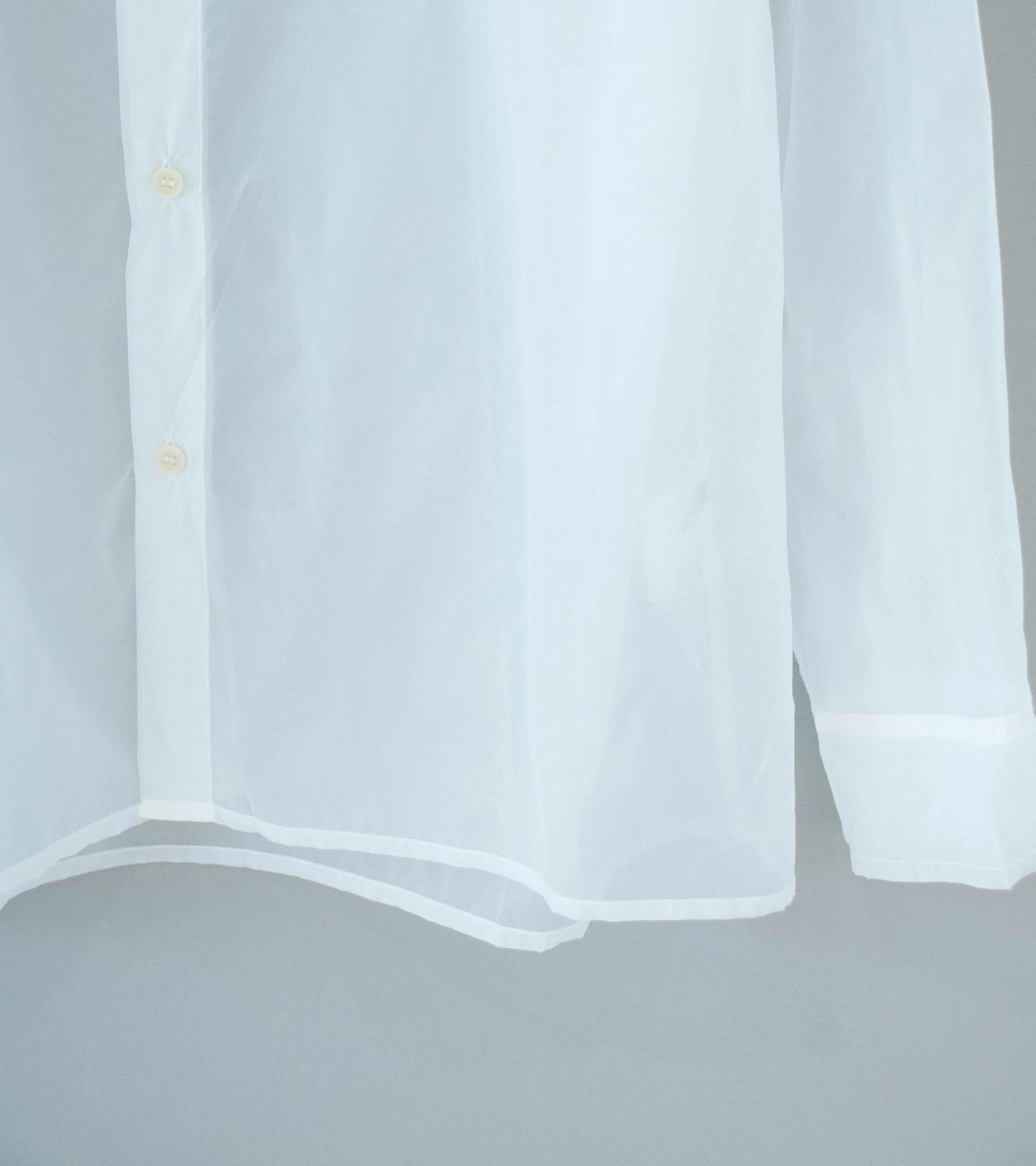 LII 'Sheer Long Sleeve Shirt' (White) - Image 3