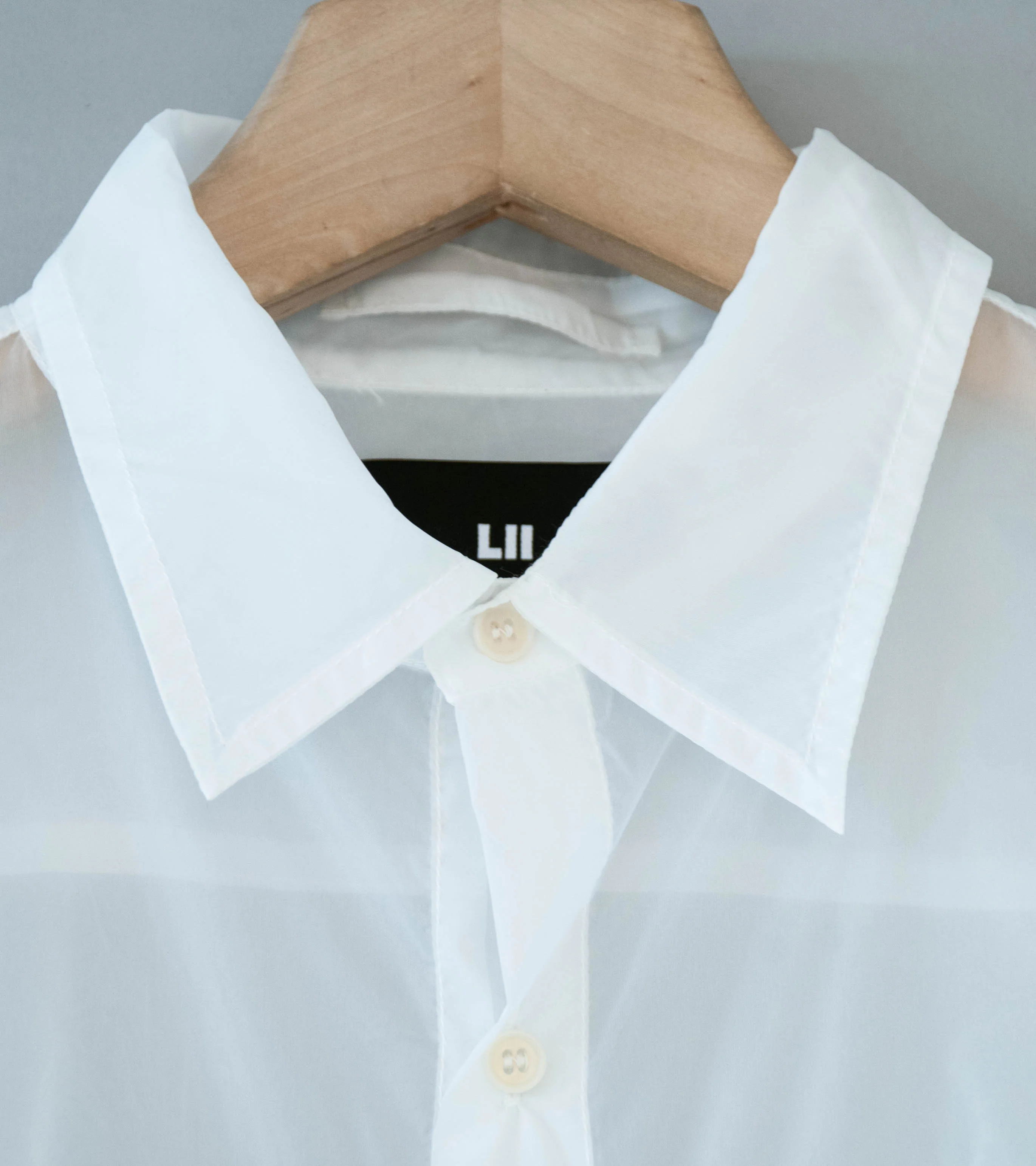 LII 'Sheer Long Sleeve Shirt' (White) - Image 4