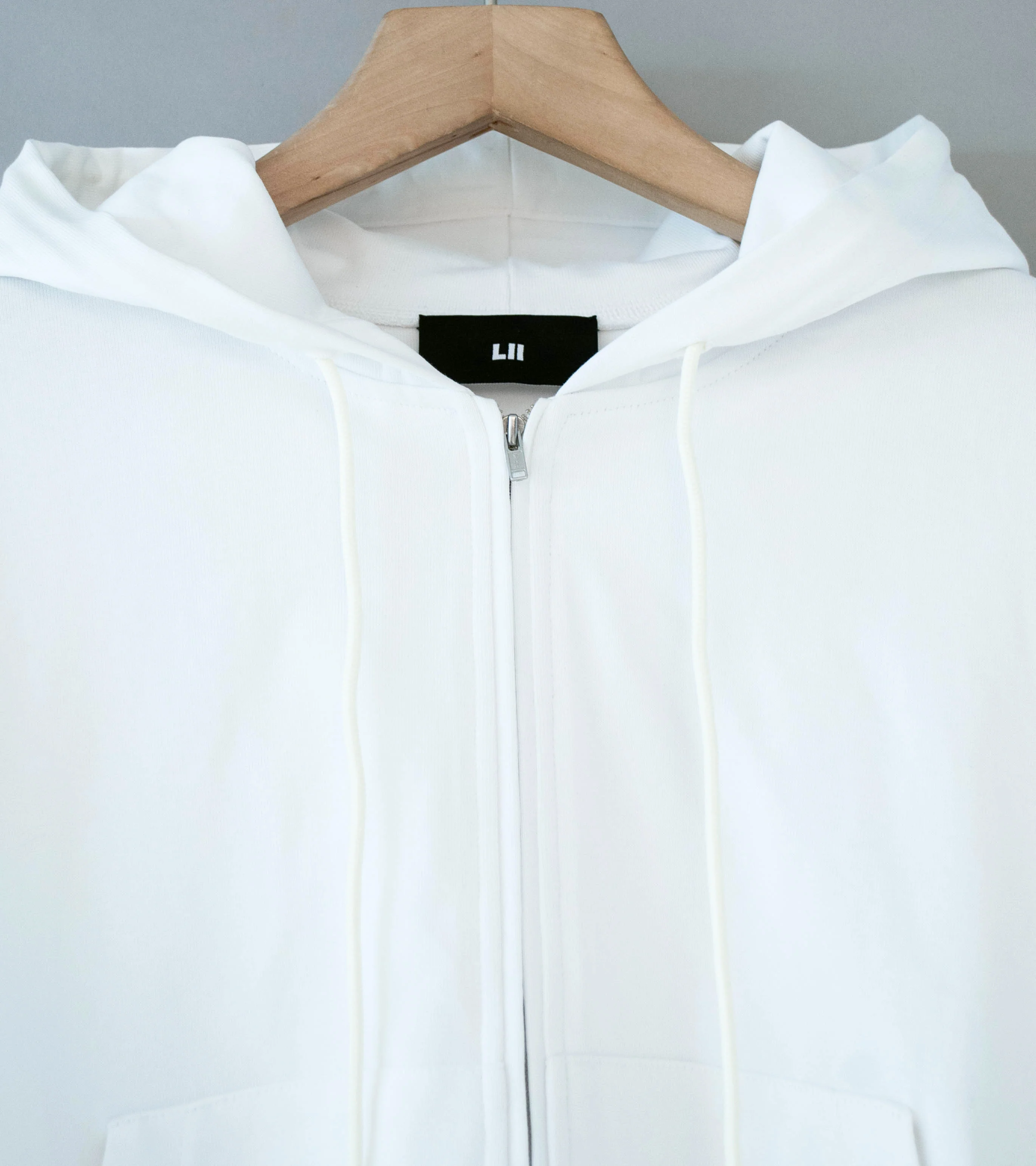 LII 'Wide Band Zip Hoodie' (White) - Image 7