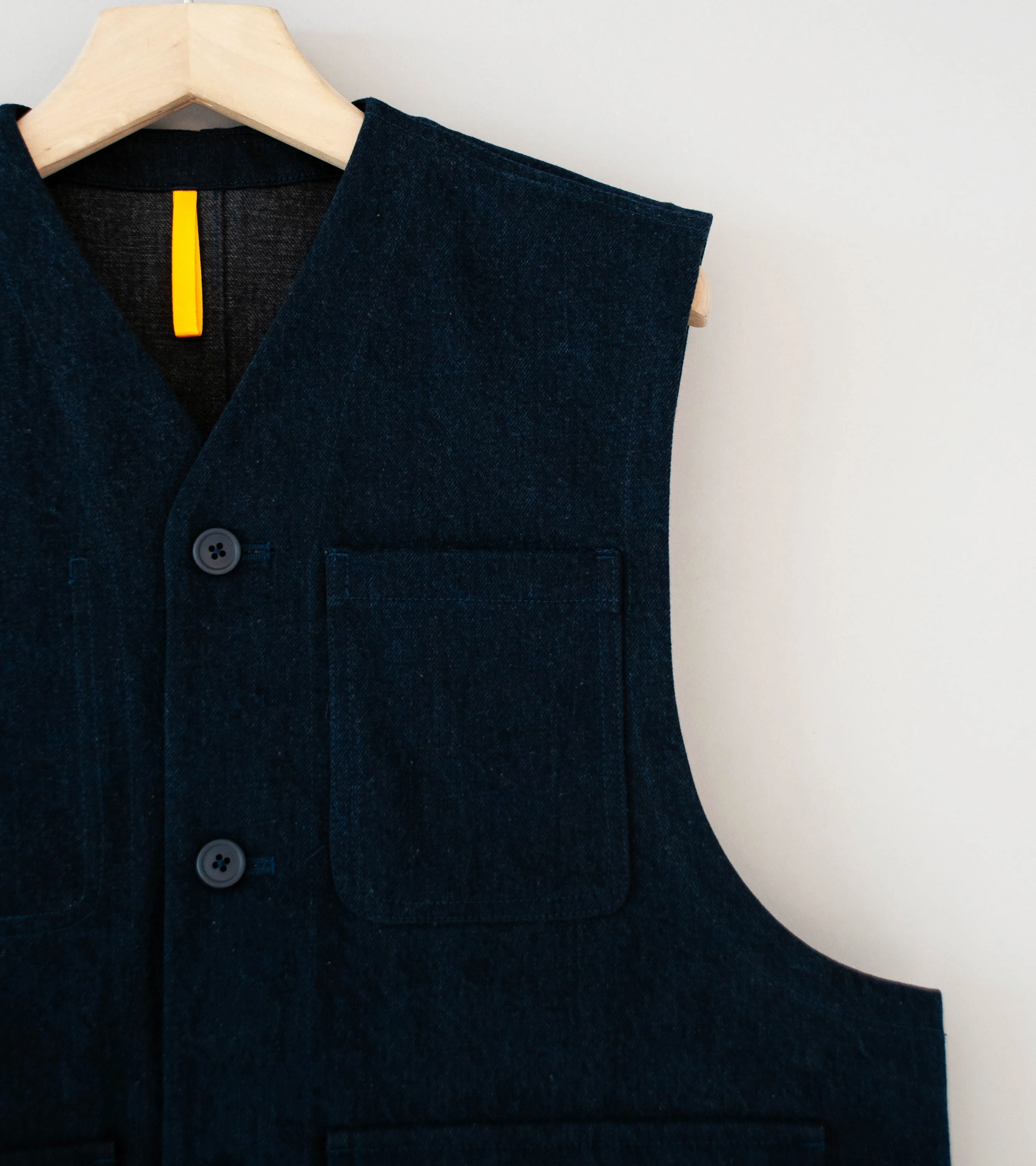 MAN-TLE 'R20 J5 Jebok Vest' (Blue Sumi Organic Denim) - Image 2
