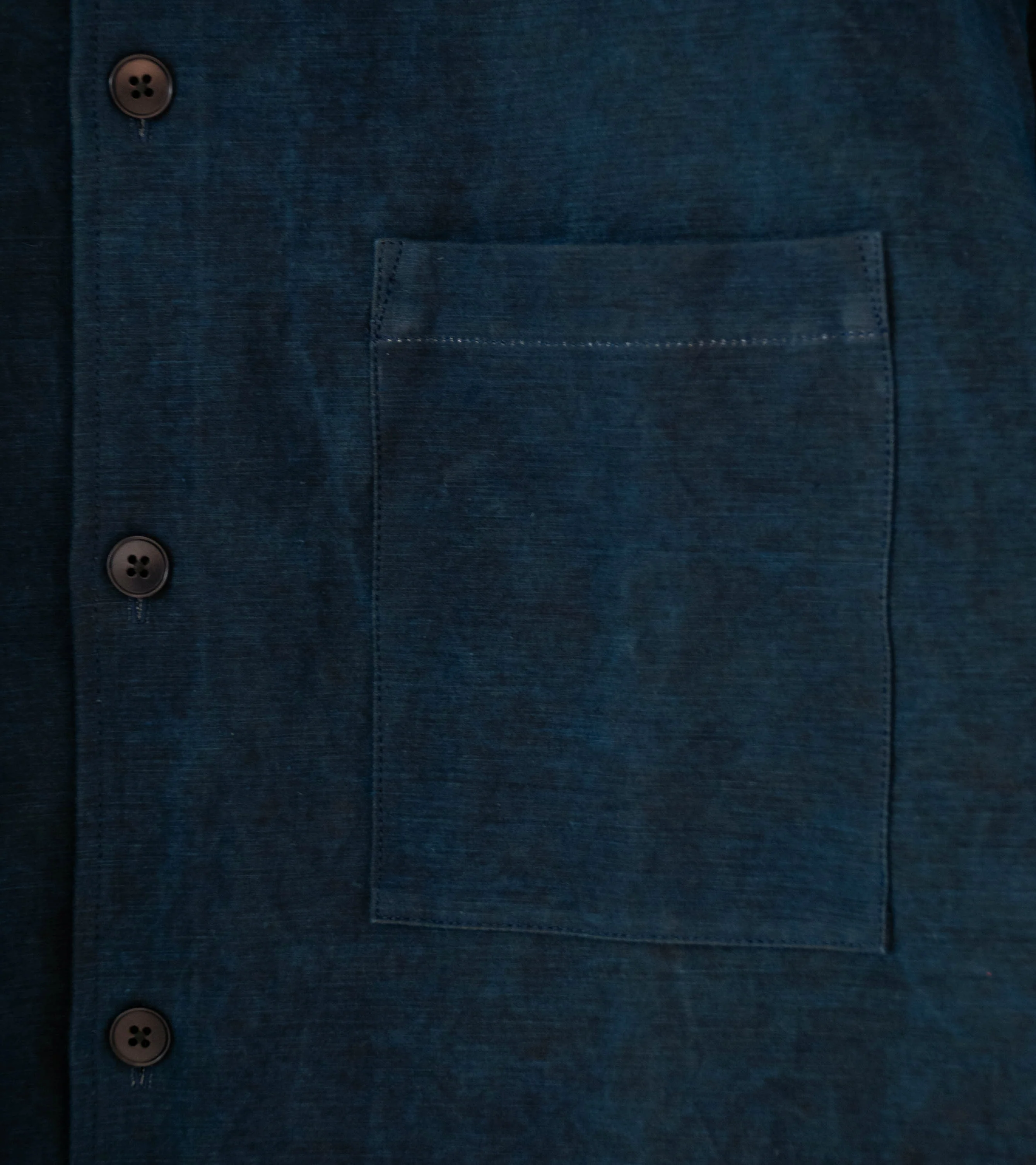MAN-TLE 'R20 S8 Weather Shirt Pocket' (Sumi Indigo Double Cloth) - Image 3
