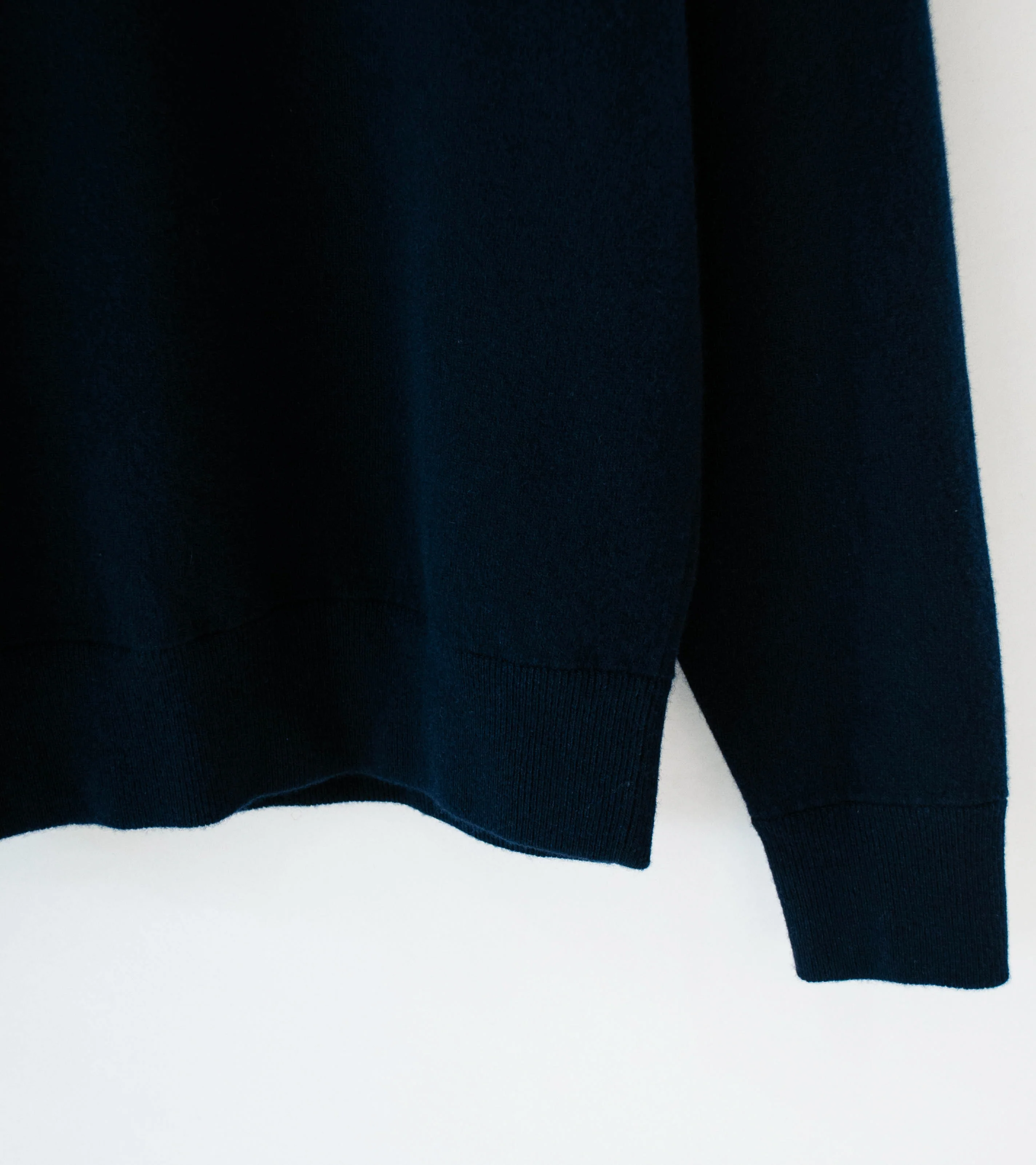 Margaret Howell 'Bonded Sweatshirt' (Navy Cashmere Merino) - Image 3