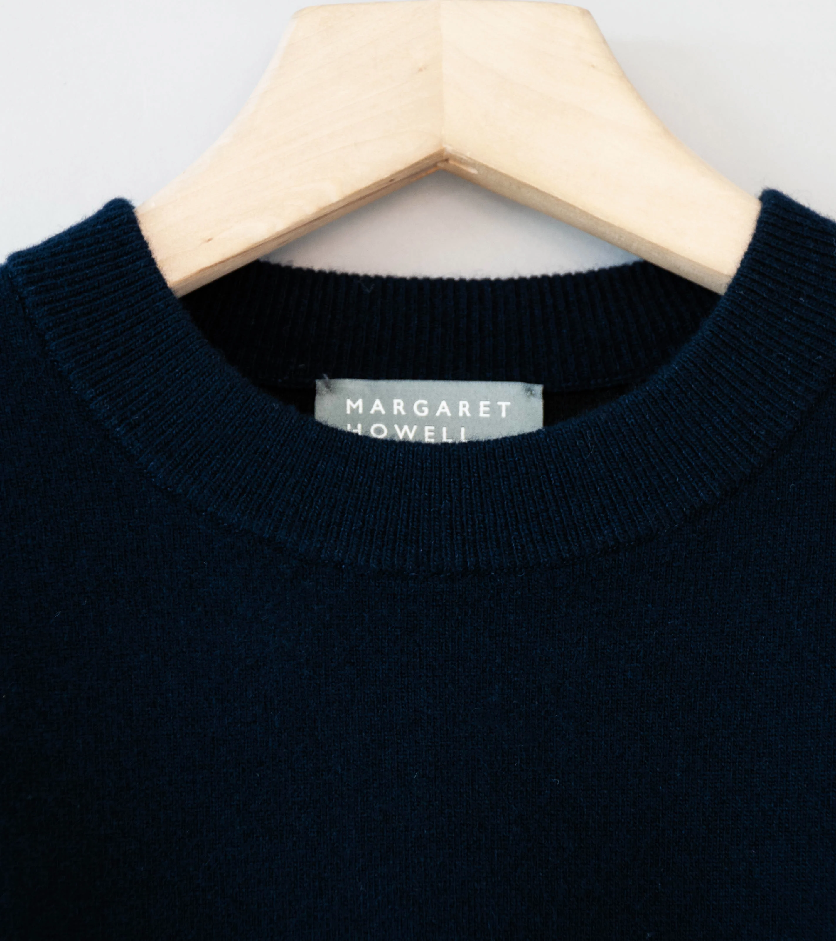 Margaret Howell 'Bonded Sweatshirt' (Navy Cashmere Merino) - Image 5