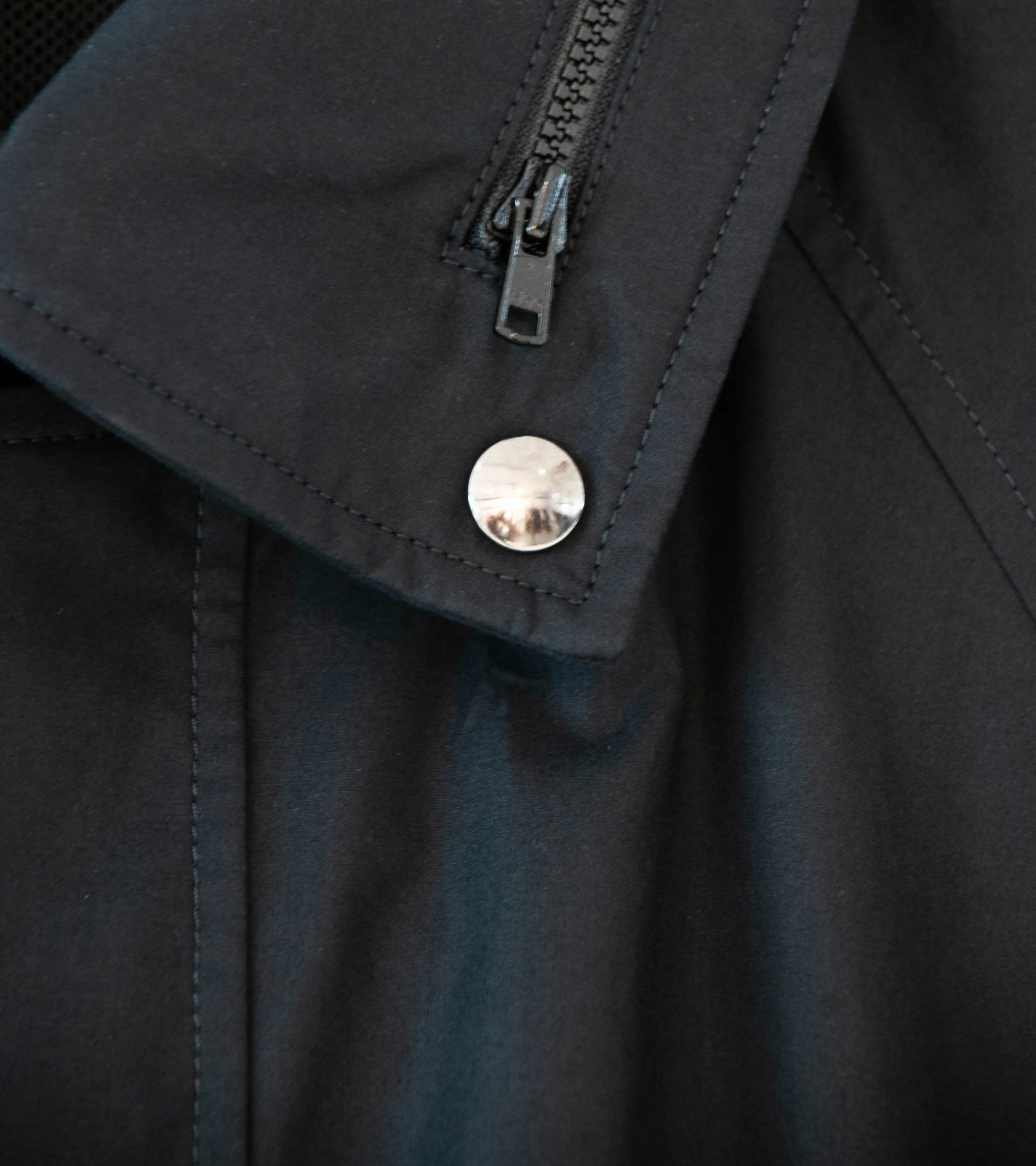 Margaret Howell 'Lightweight Mac' (Black Ventile Dry Cotton Poplin) - Image 8